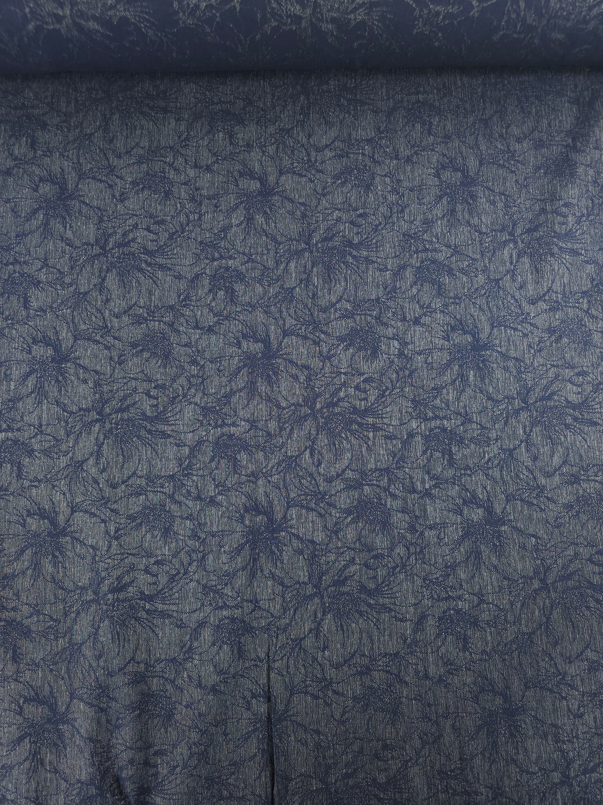 Floral Jacquard Dressmaking Denim