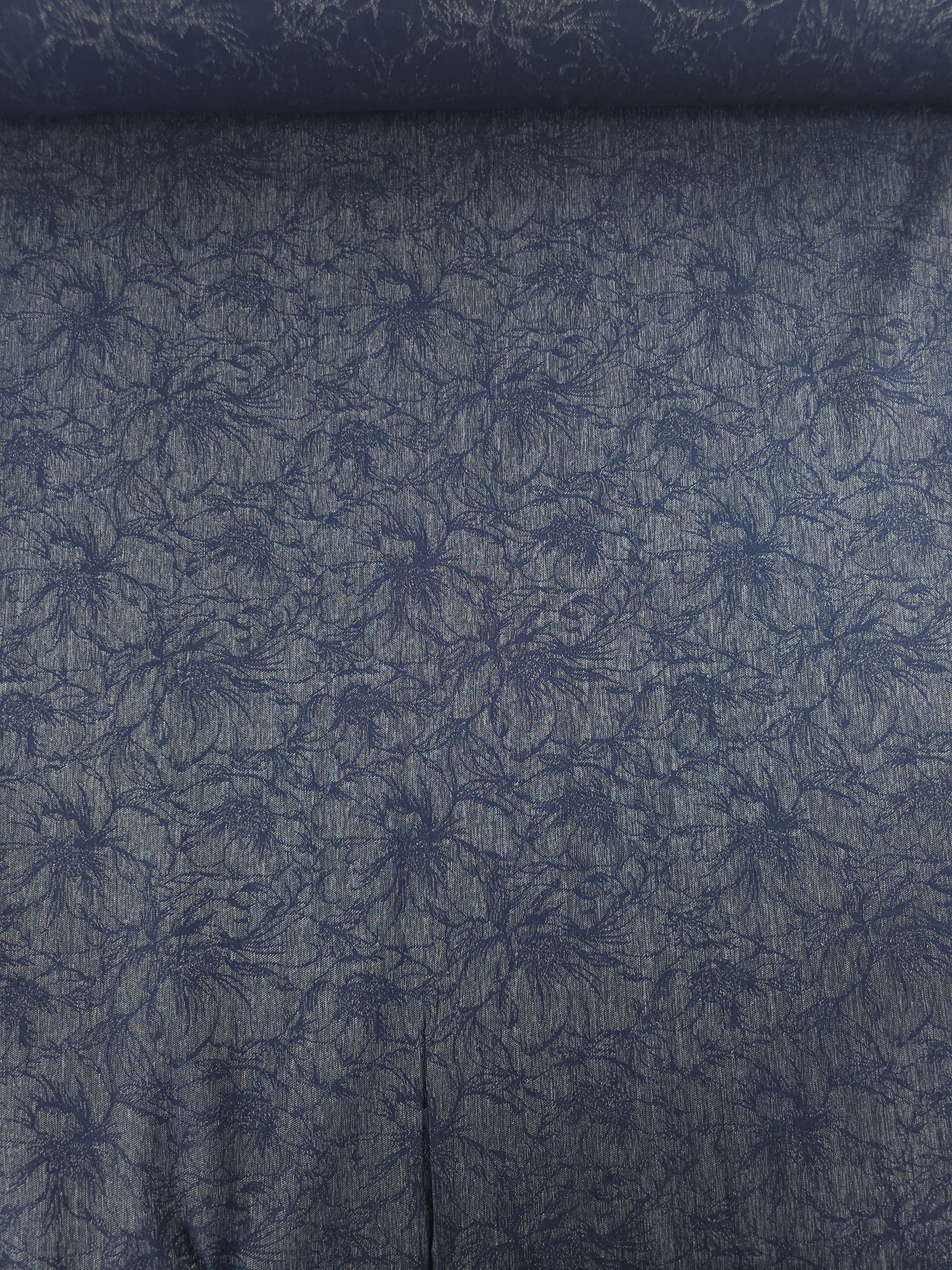 Floral Jacquard Dressmaking Denim