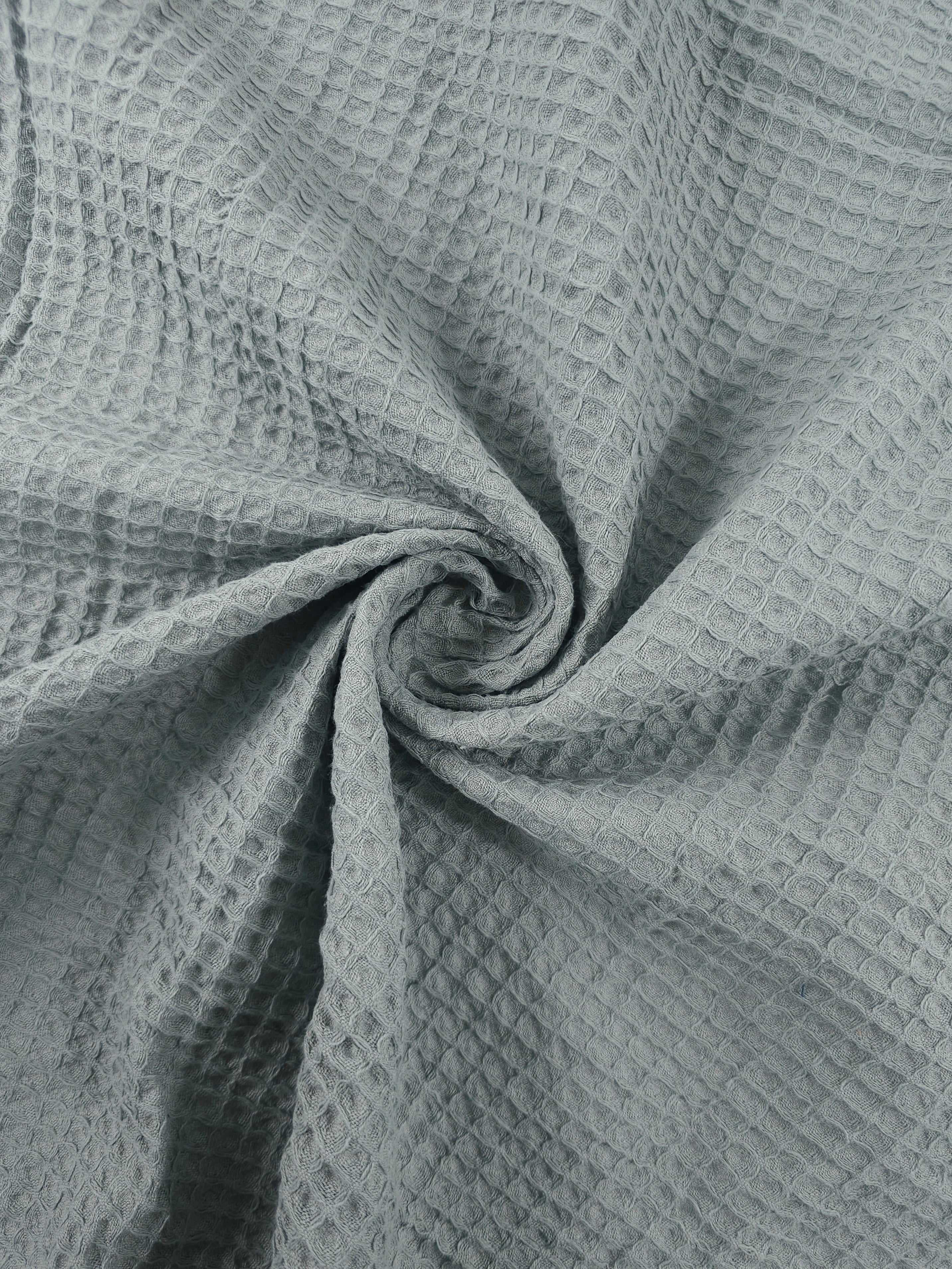 Grey Waffle Cotton *EXTRA WIDE*