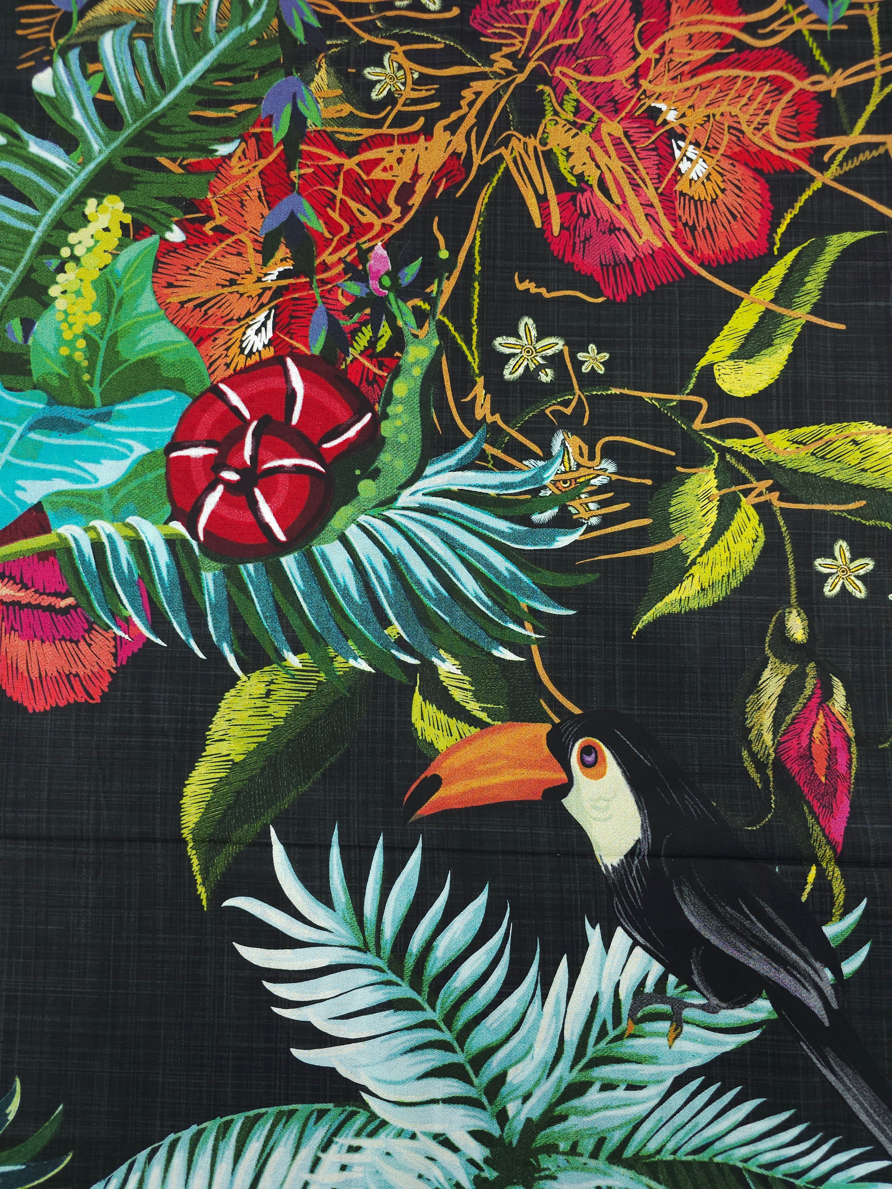 Tropical Rainforest 100% Cotton 96" - 2.5m Panel *EXTRA WIDE*