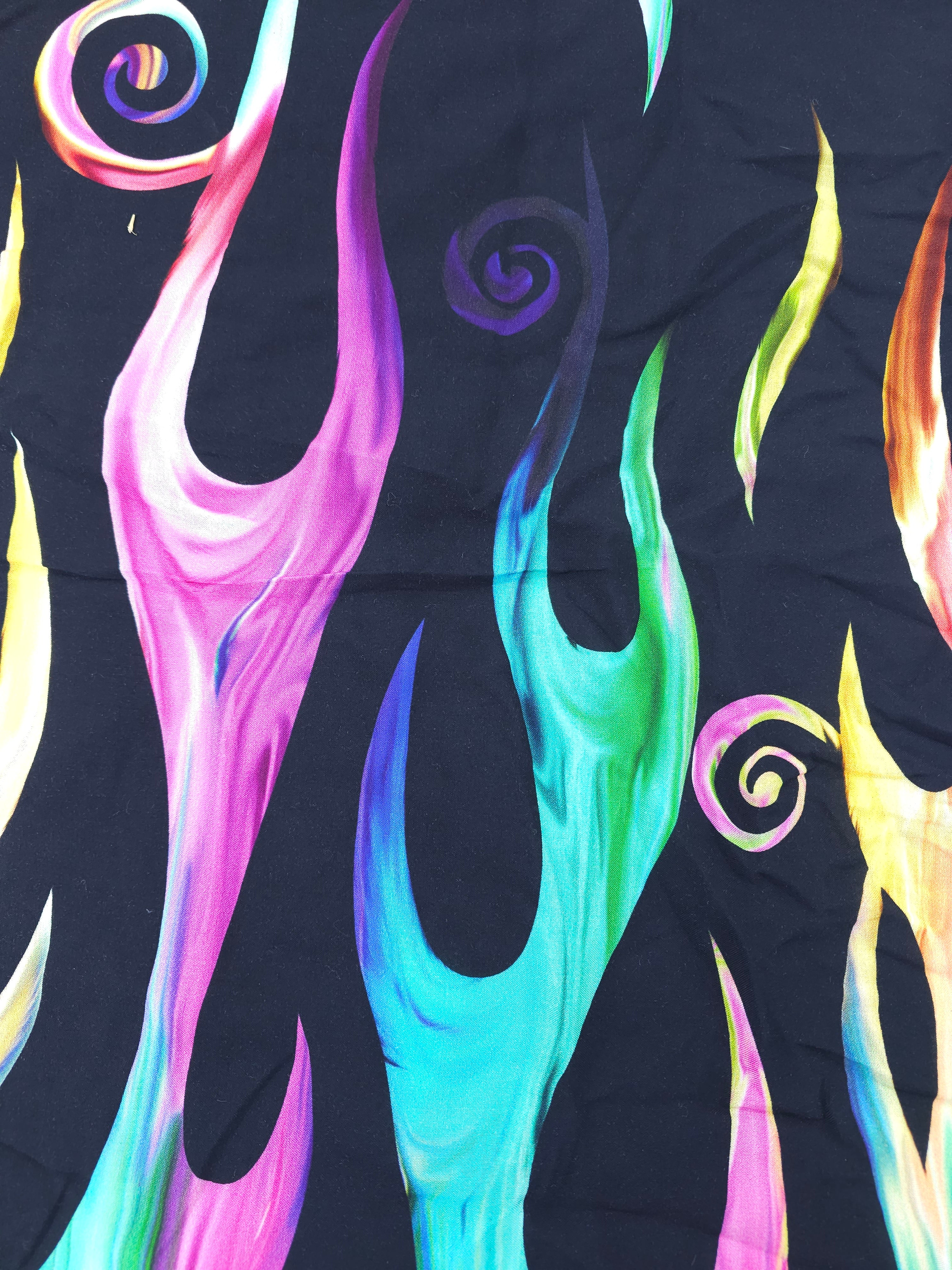 Rainbow flame Viscose- 1.6m piece
