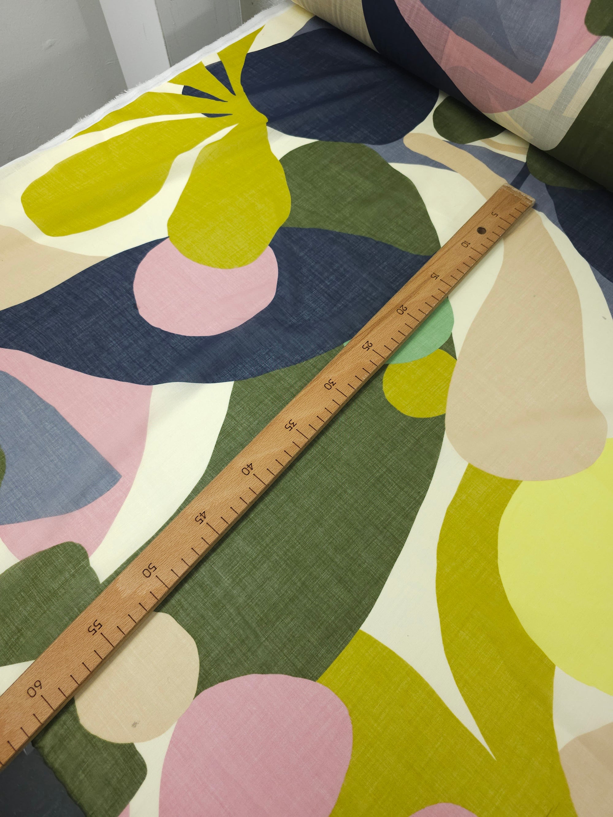 Geometric Palm Cotton Voile