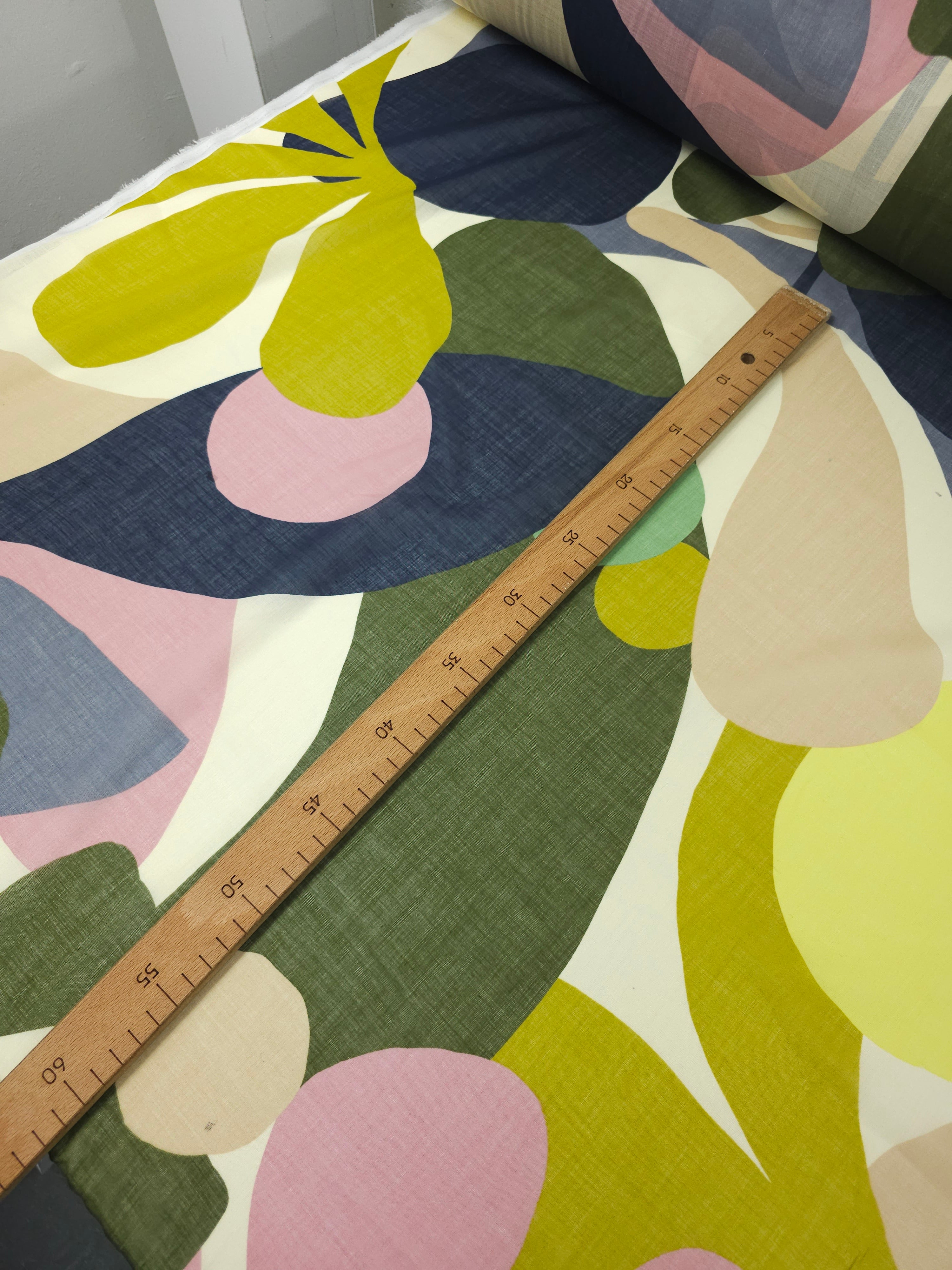 Geometric Palm Cotton Voile