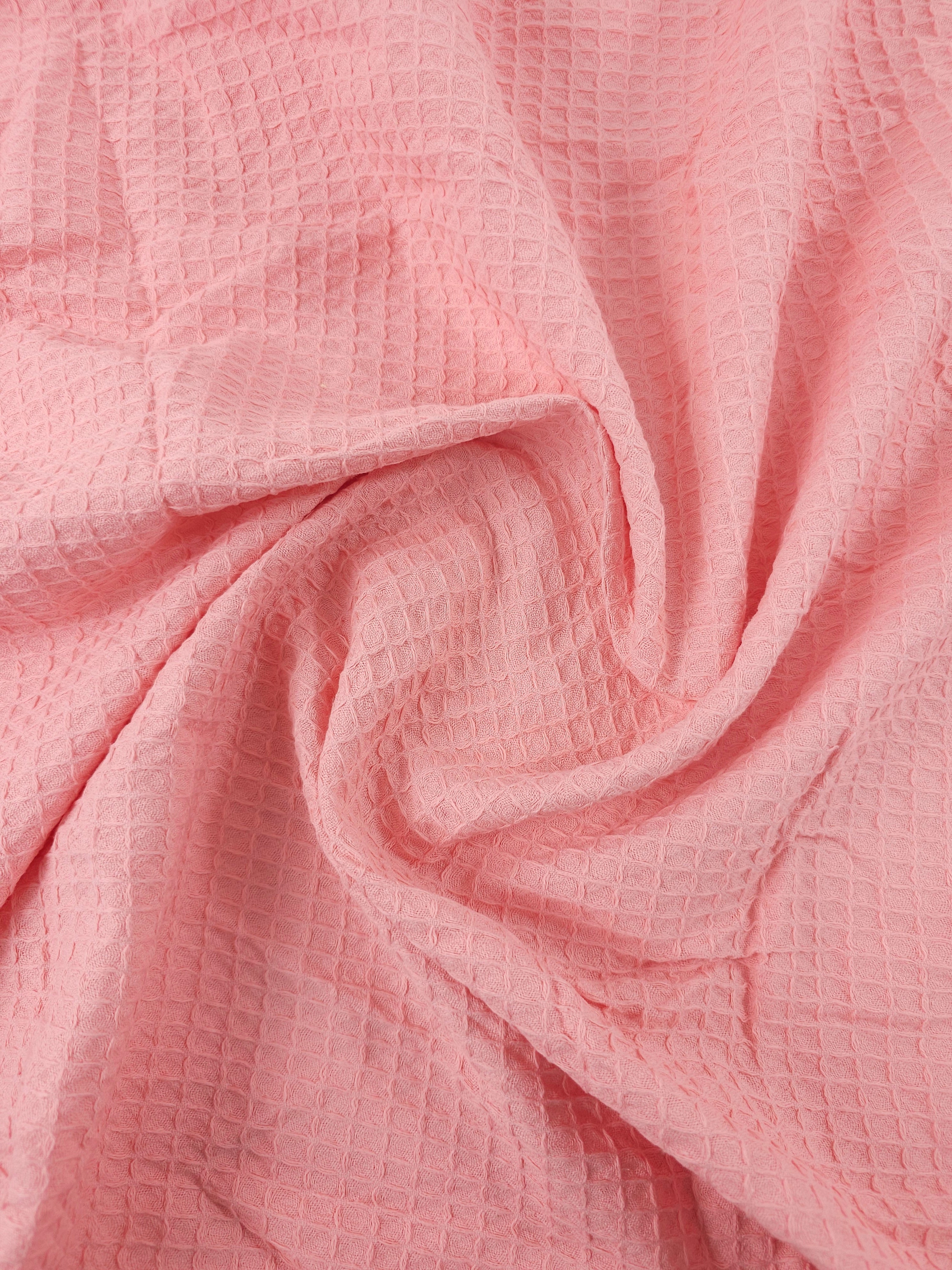 Candy Pink Waffle Cotton *EXTRA WIDE*