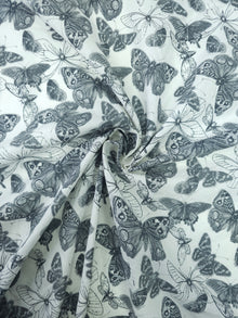  Grey/White Butterfly 100% Cotton