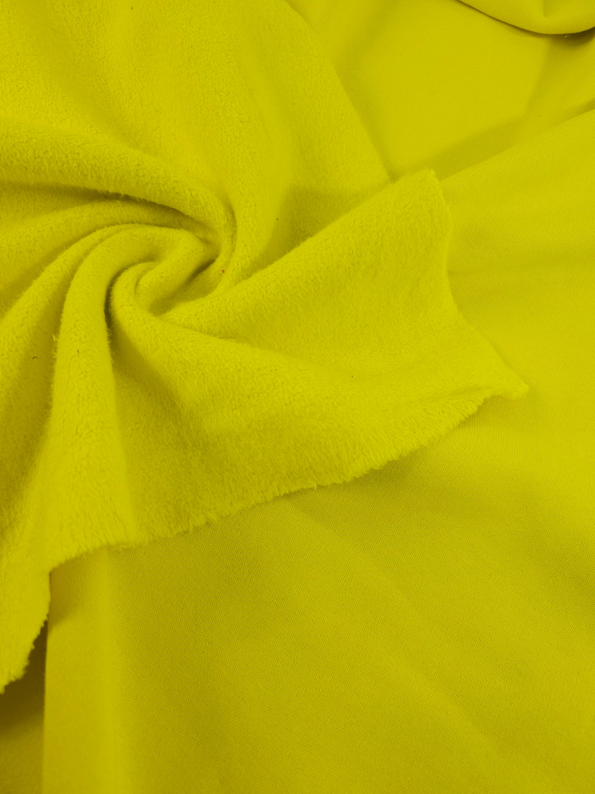 Yellow Fleece Backed Terry