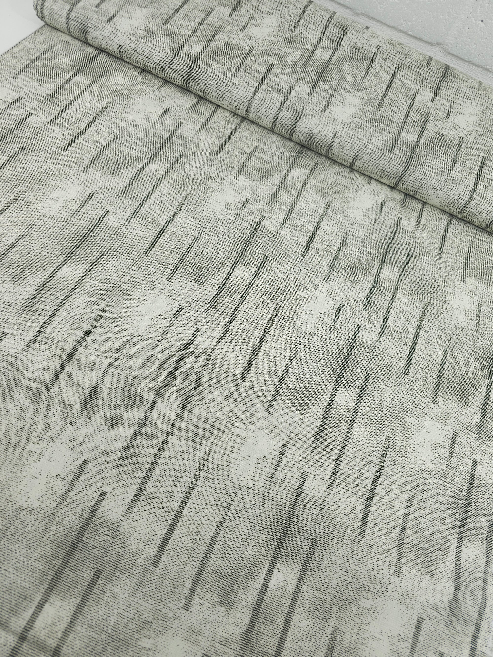 Taupe/Grey Static Stripe Slab 100% Cotton 53"