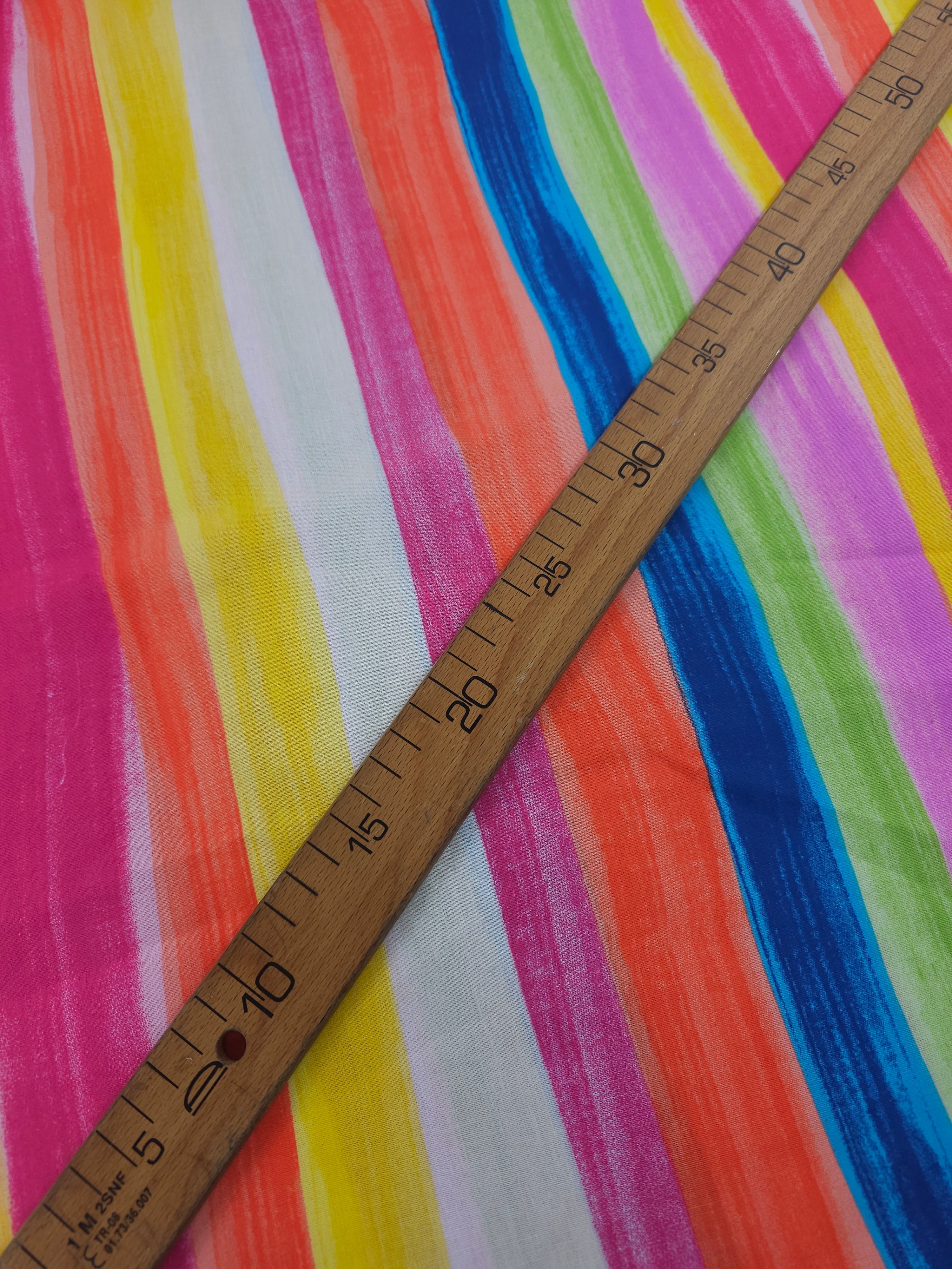 Rainbow Streamer Stripe 100% Cotton 104” - Dunelm *EXTRA WIDE*