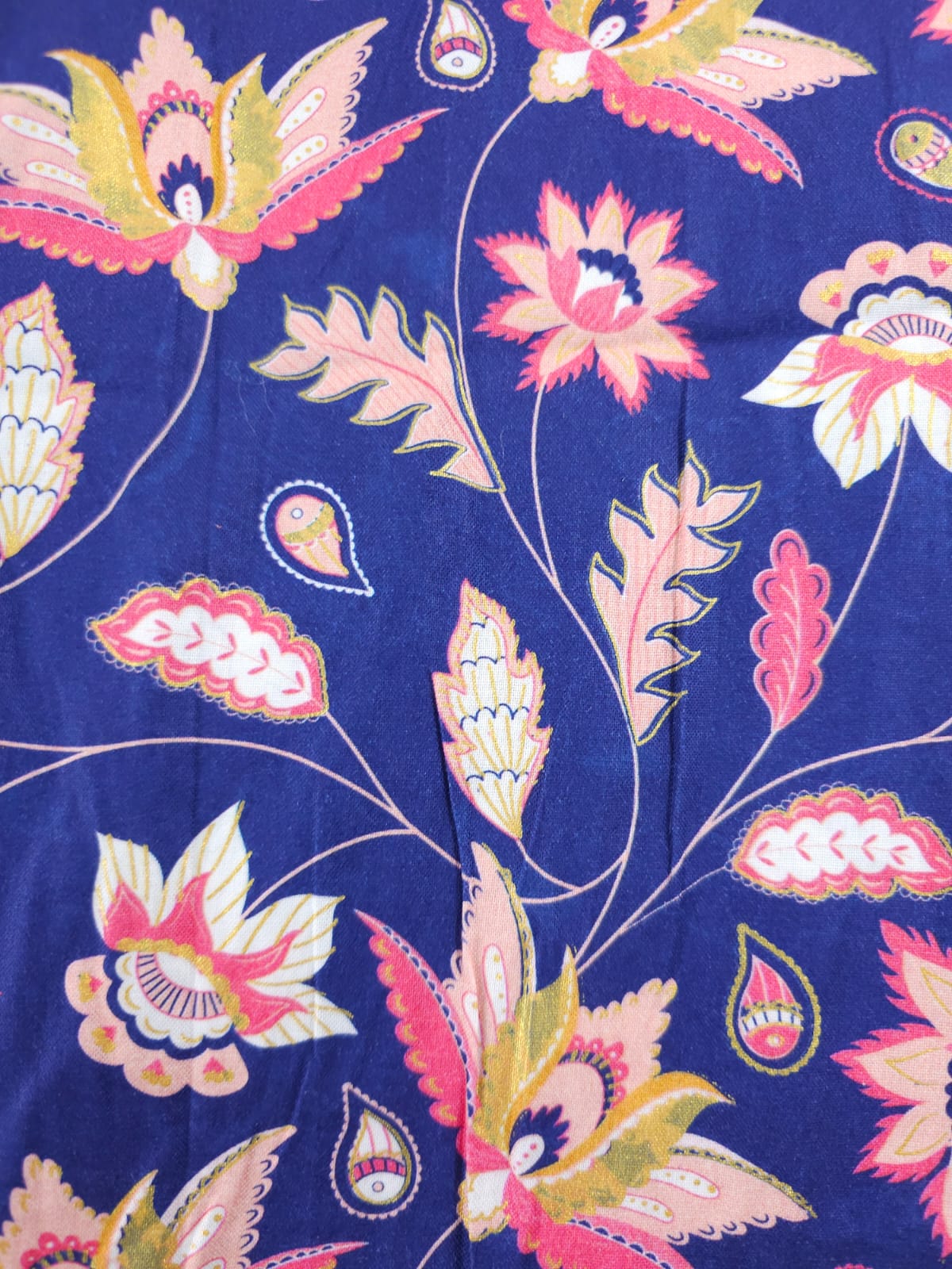 Blue Starlit Paisley Oasis Cotton (Various Sizes)