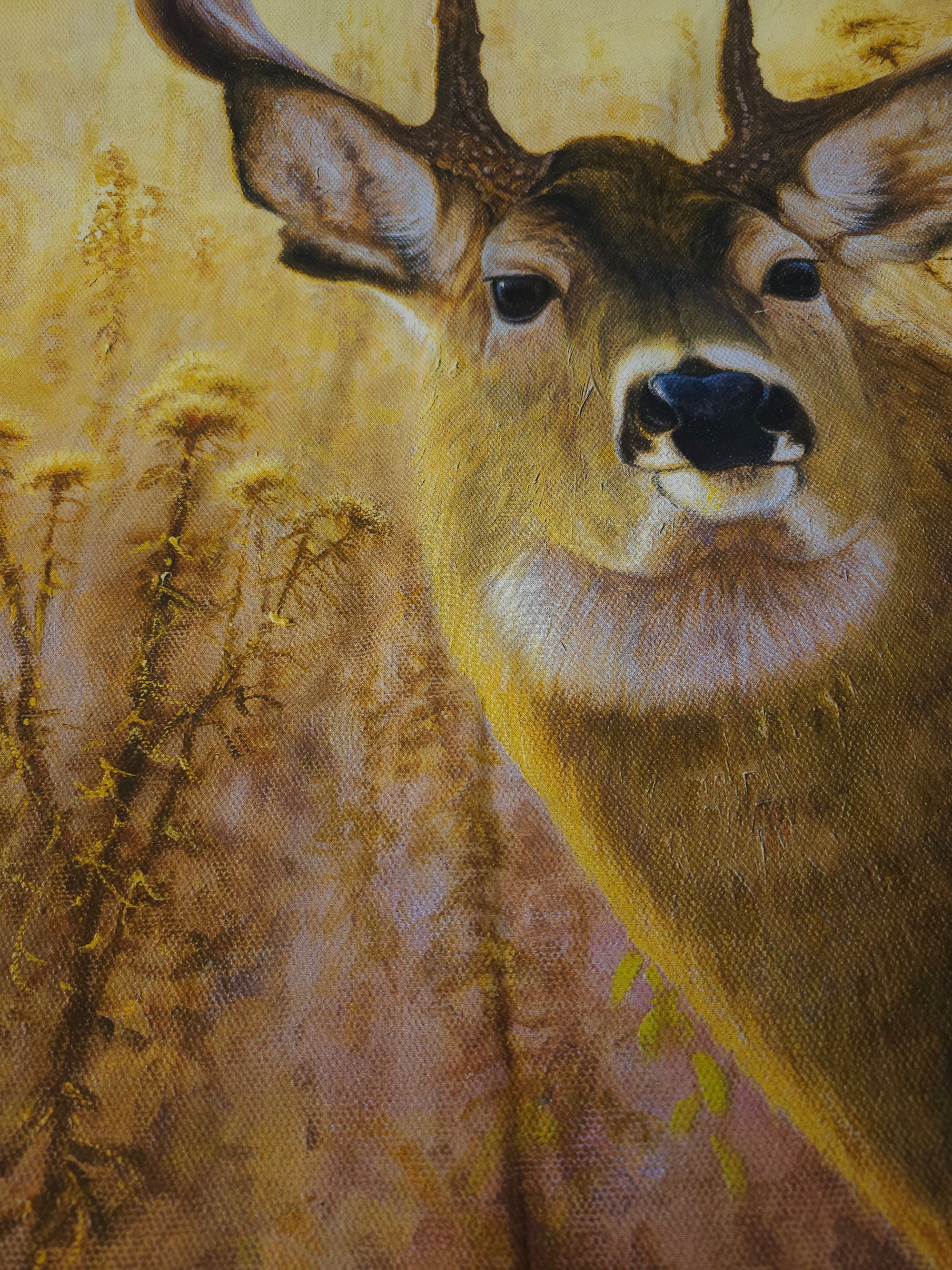 Deer Cotton panel - 0.9m piece