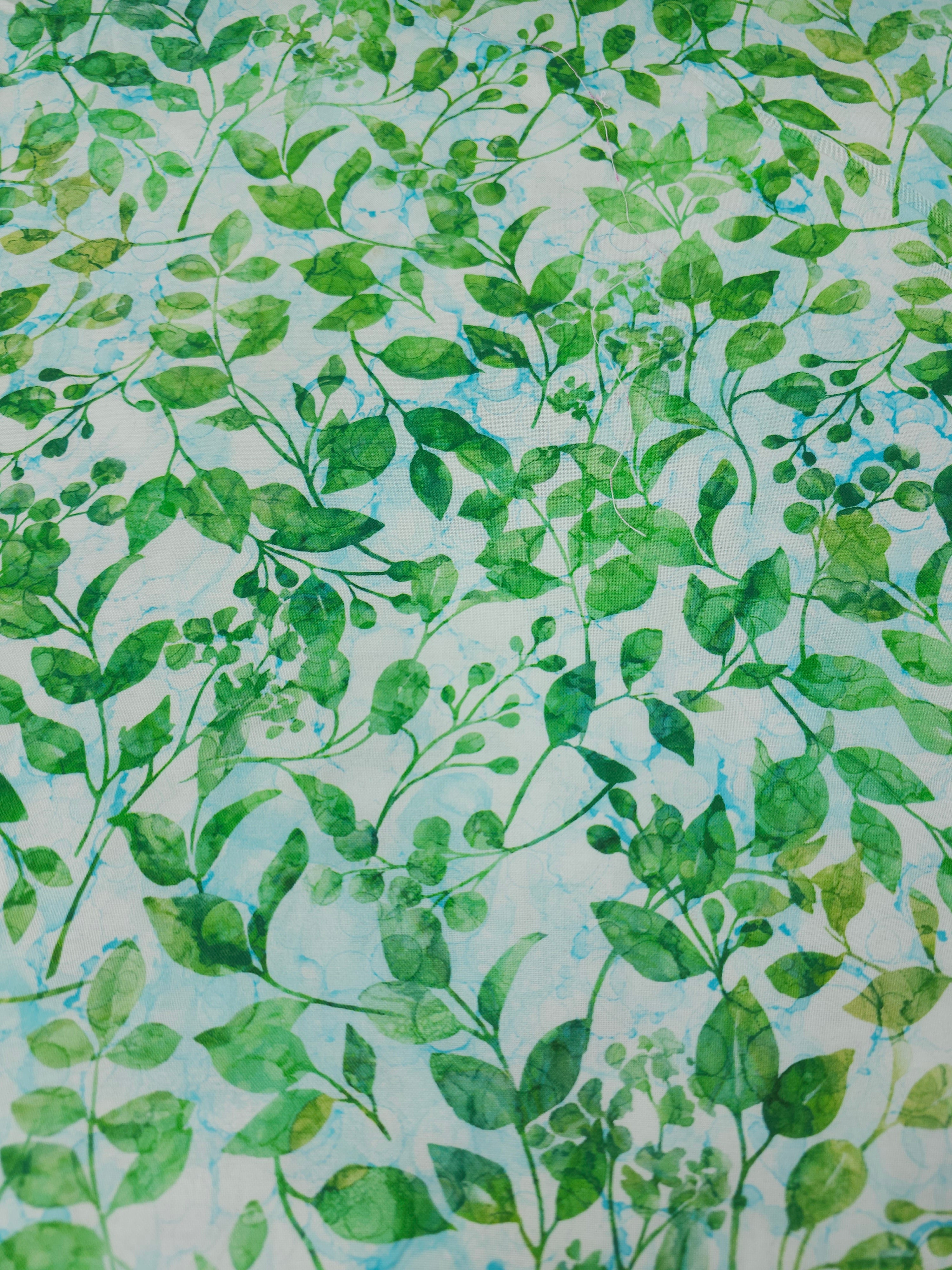 Green Concerto Leaf Vine 100% Cotton