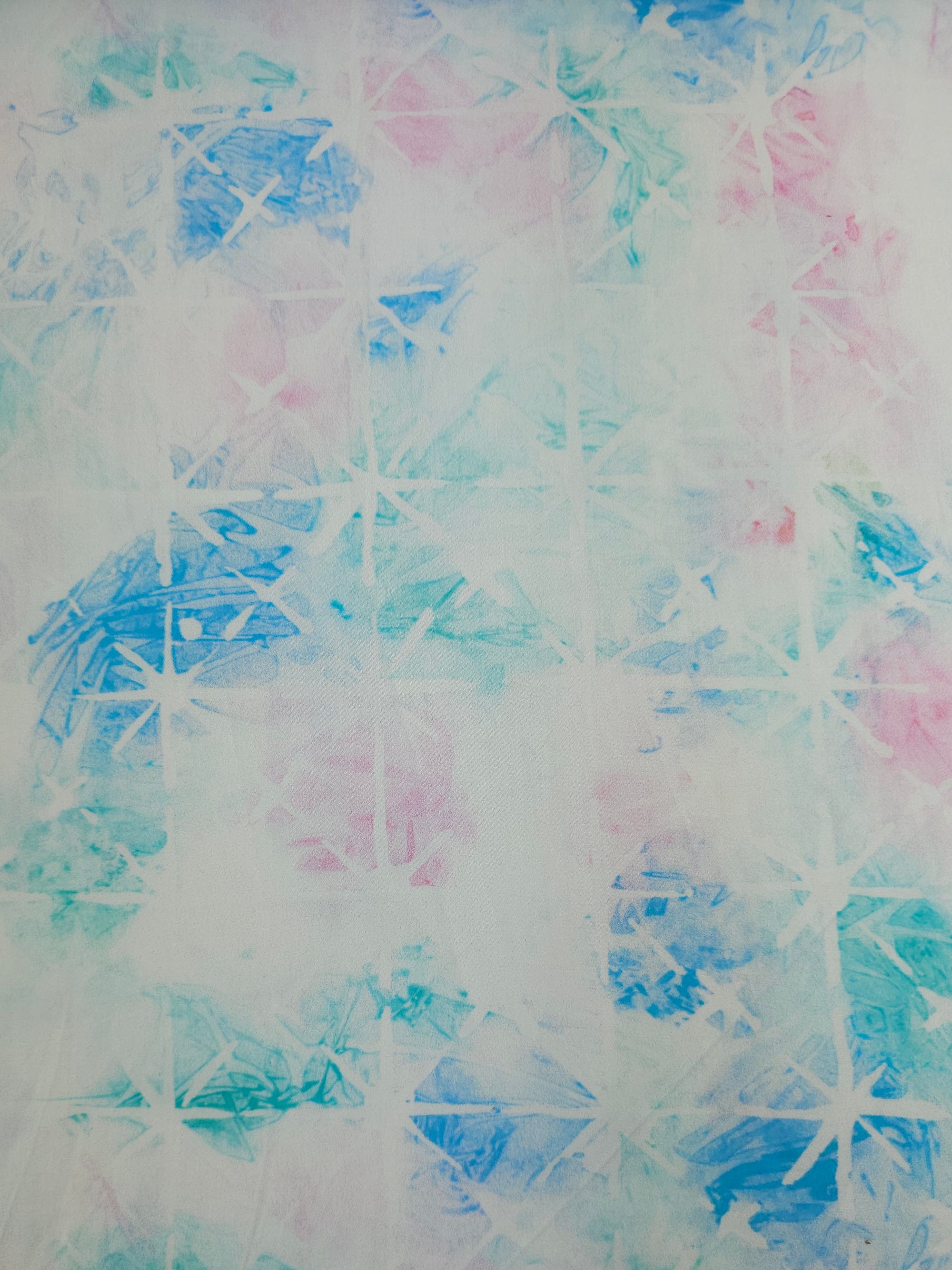 Blue/Pink Breeze Starlight Cotton Sateen - Robert Kaufman