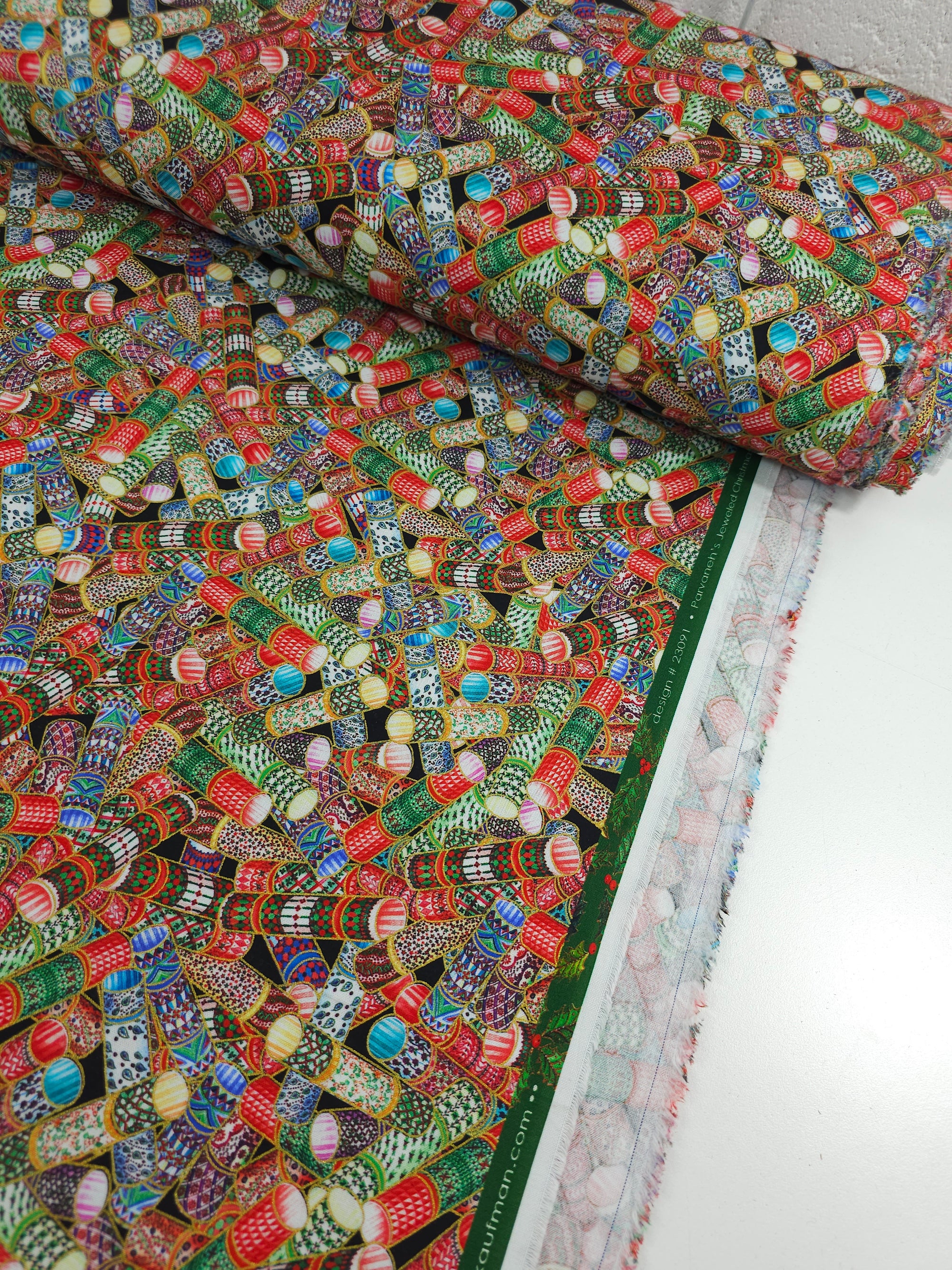 Parvaneh's Jeweled Christmas 100% Cotton - Robert Kaufman