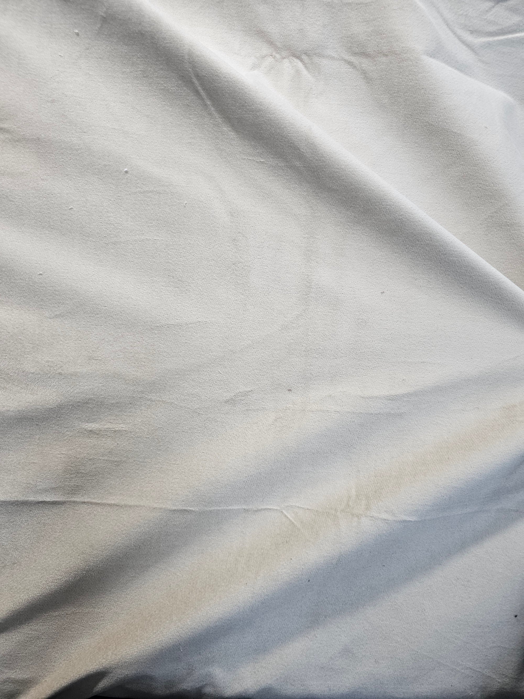 Sand White Cotton Velvet - 2.1m Piece