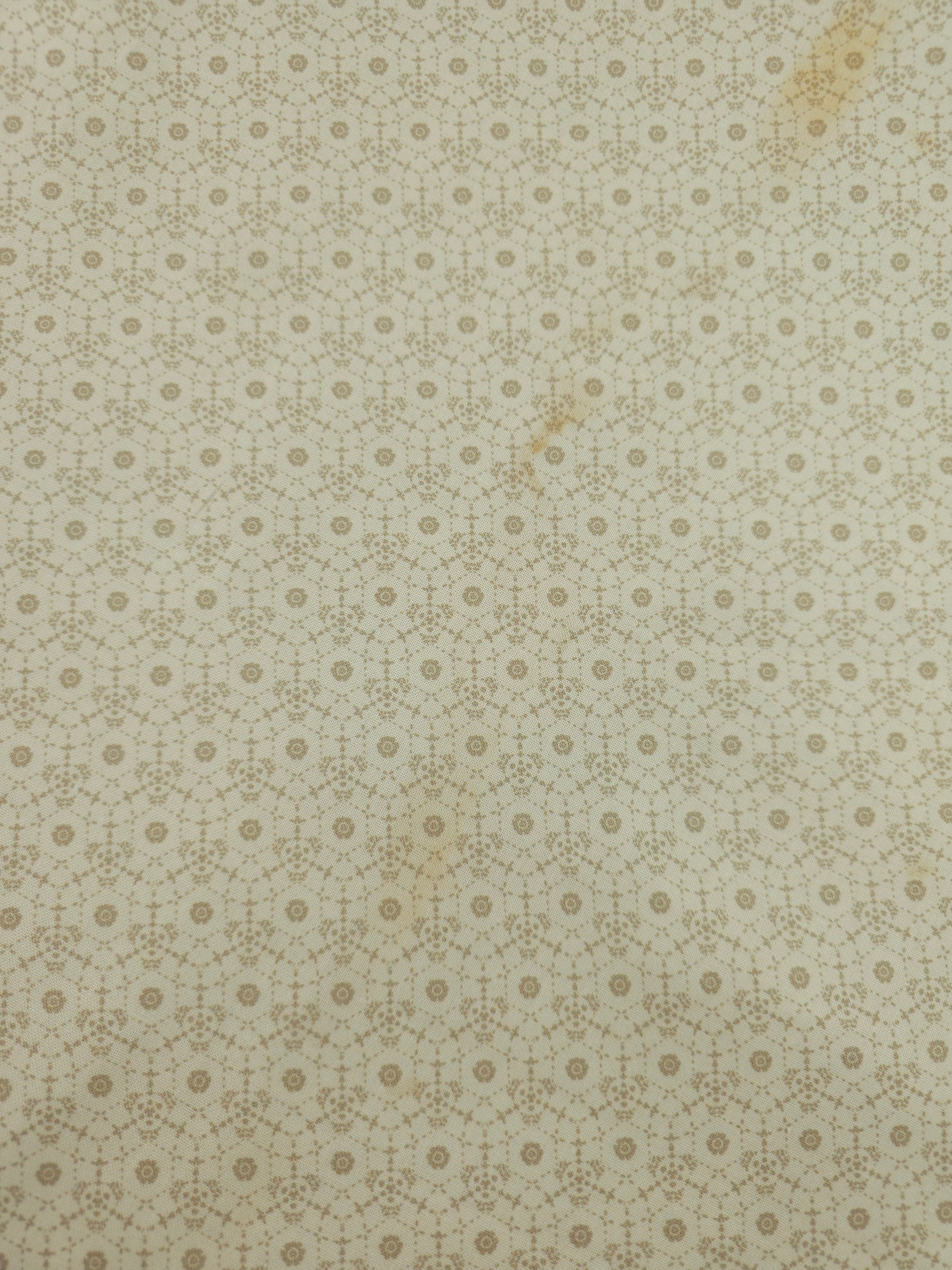 Beige Whimsy Hexagon Spiral Circle 100% Cotton *DEFECT*