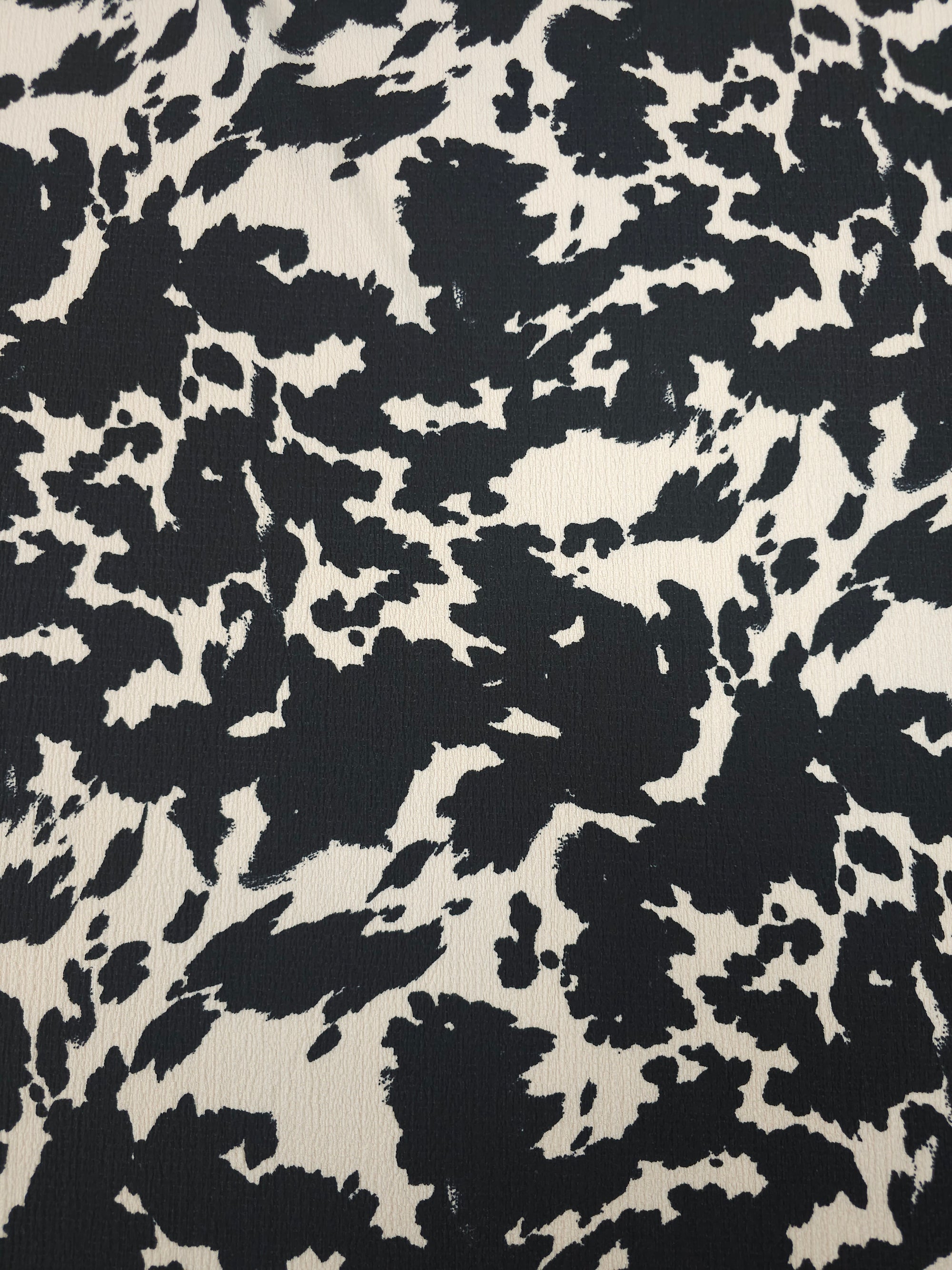 Black/Cream Cow Crinkle Stretch - ASDA