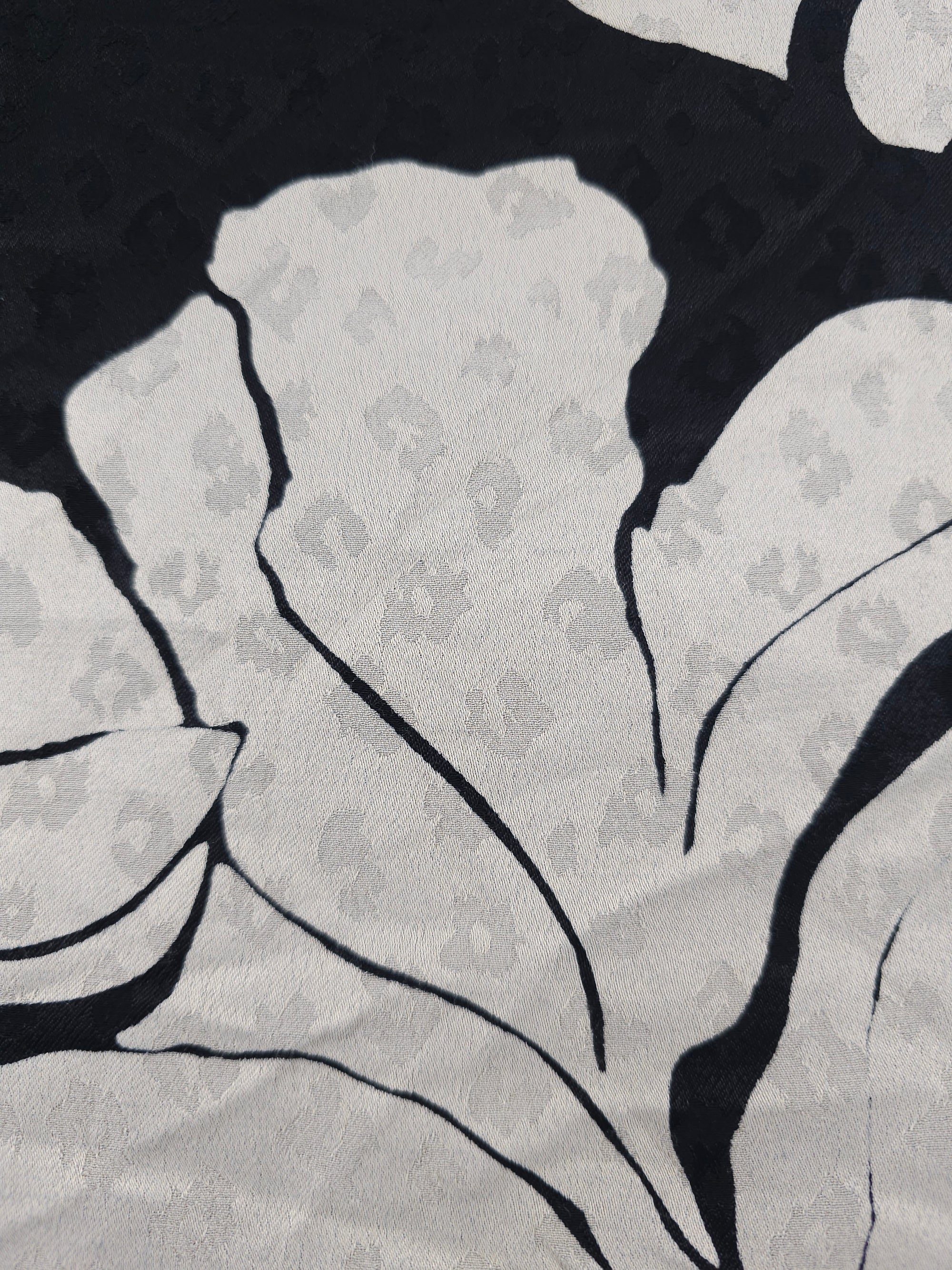 Black cheetah coral Viscose- 4m piece