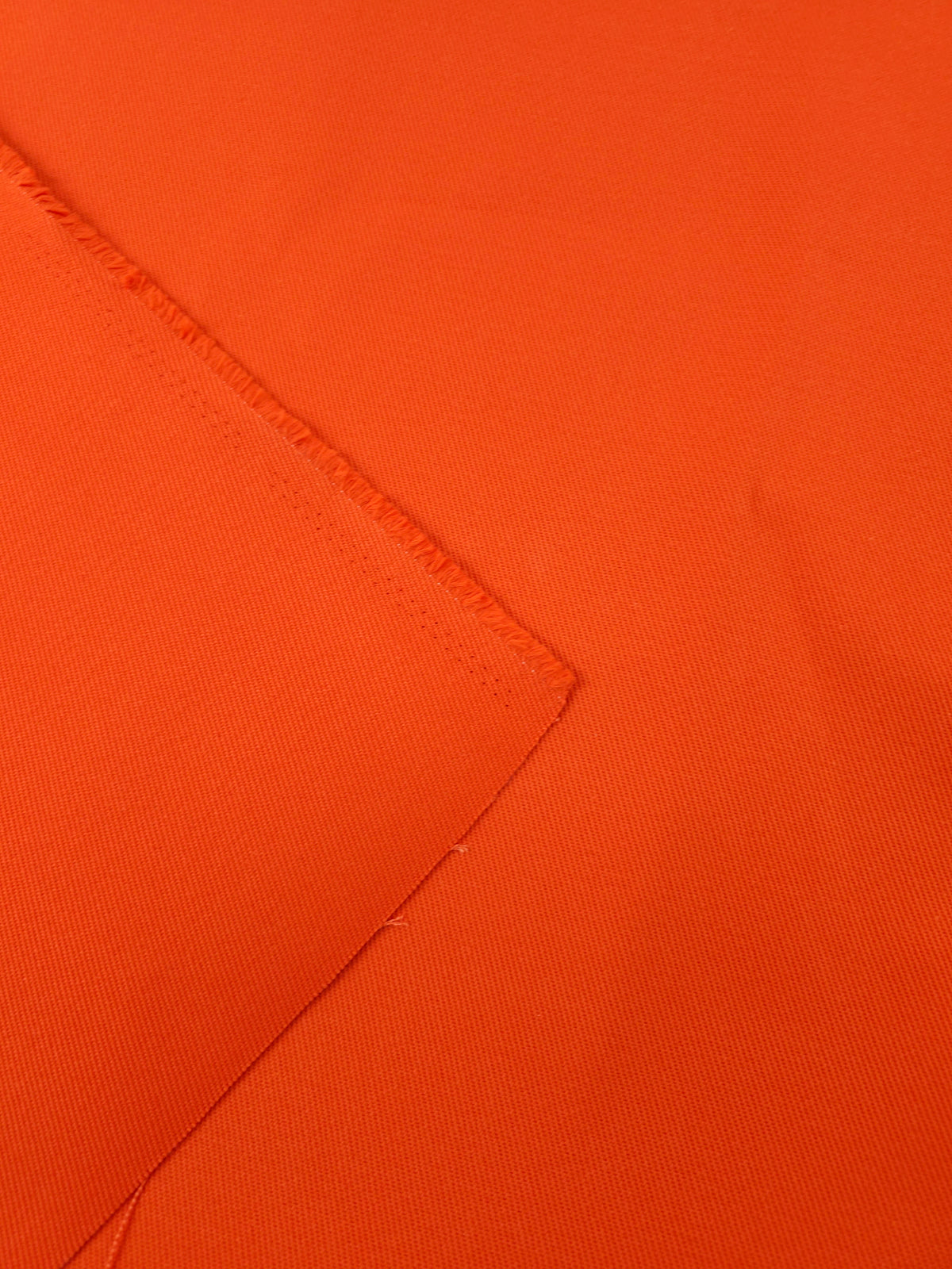 Deep Orange Structured Wax Cotton Drill