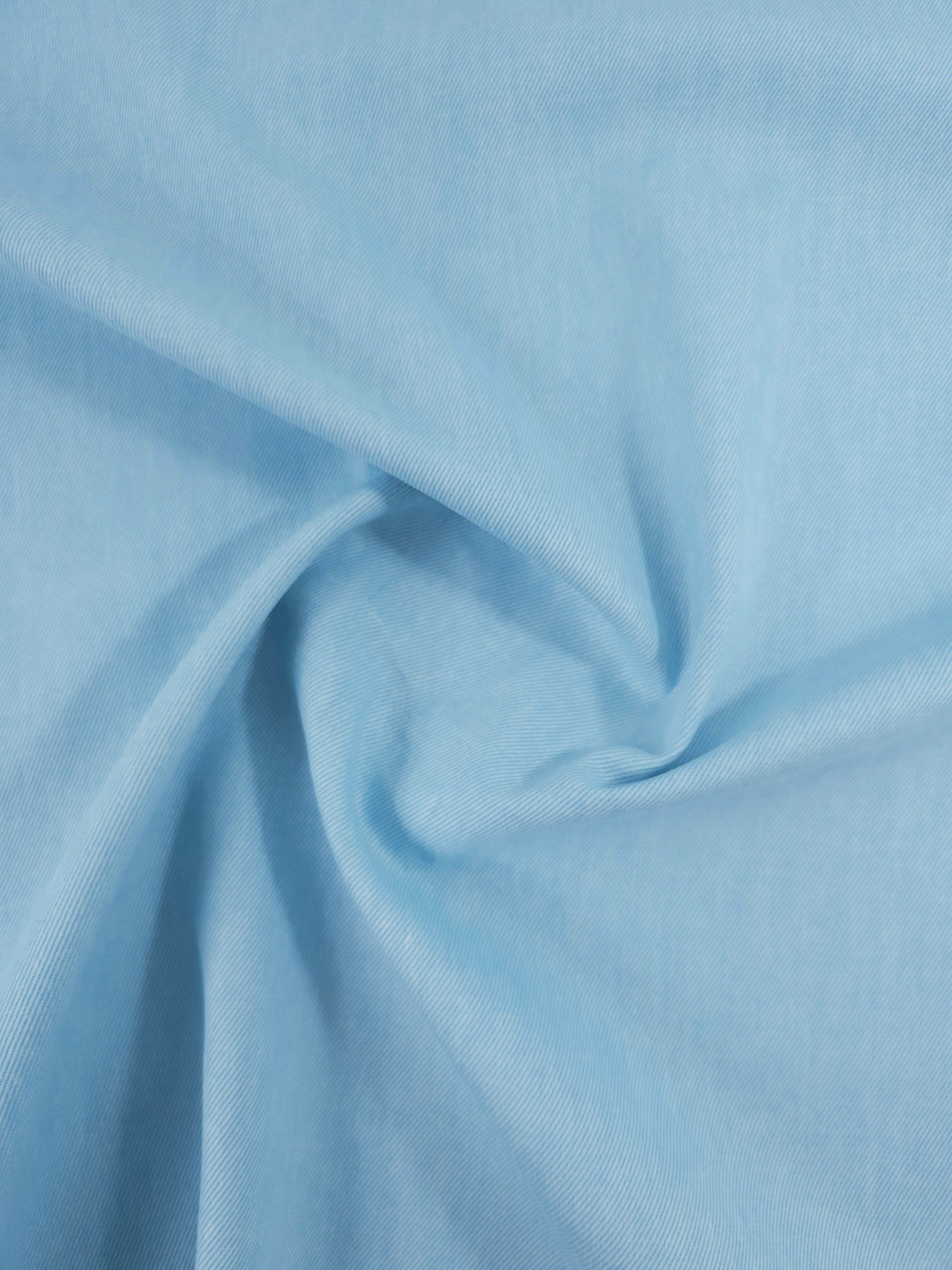 Light Blue Washed Twill Denim