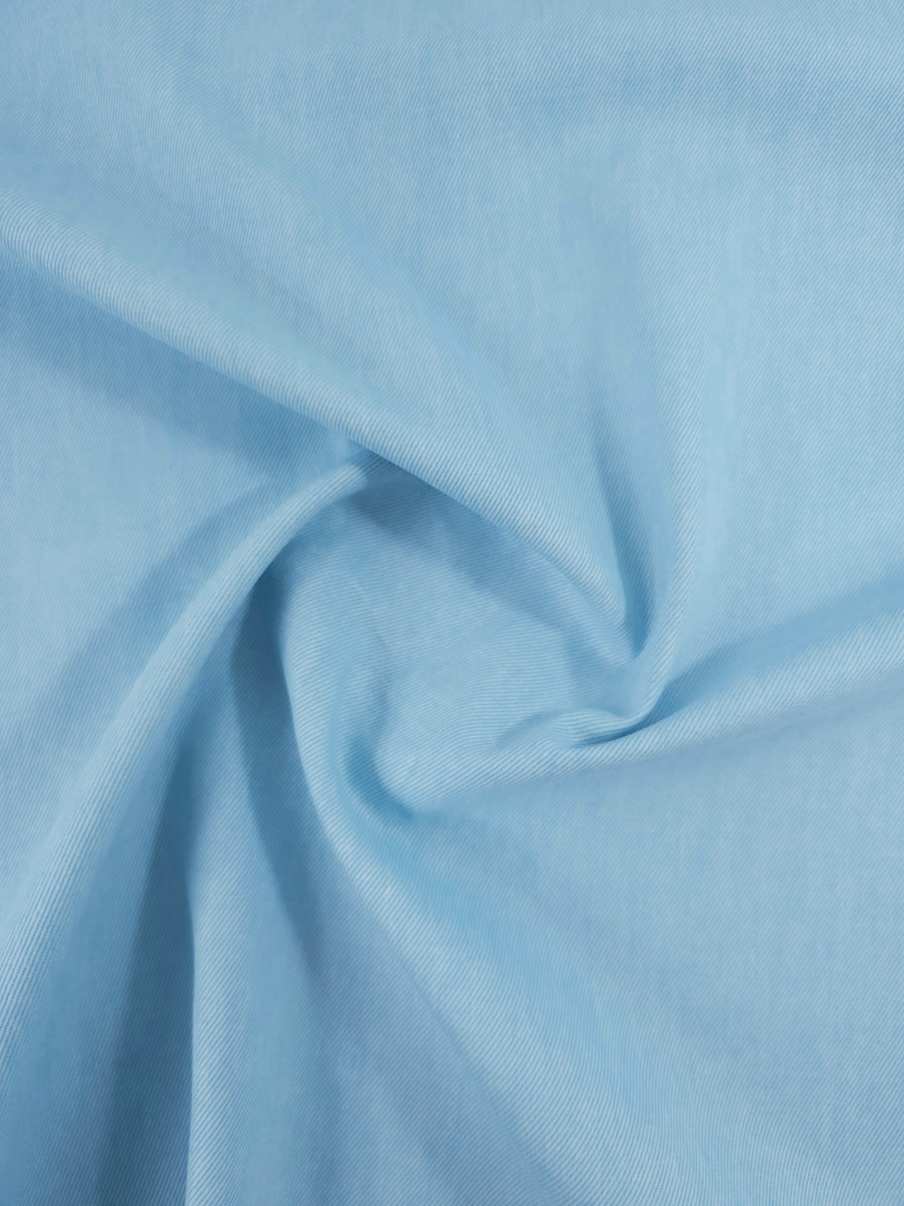 Light Blue Washed Twill Denim