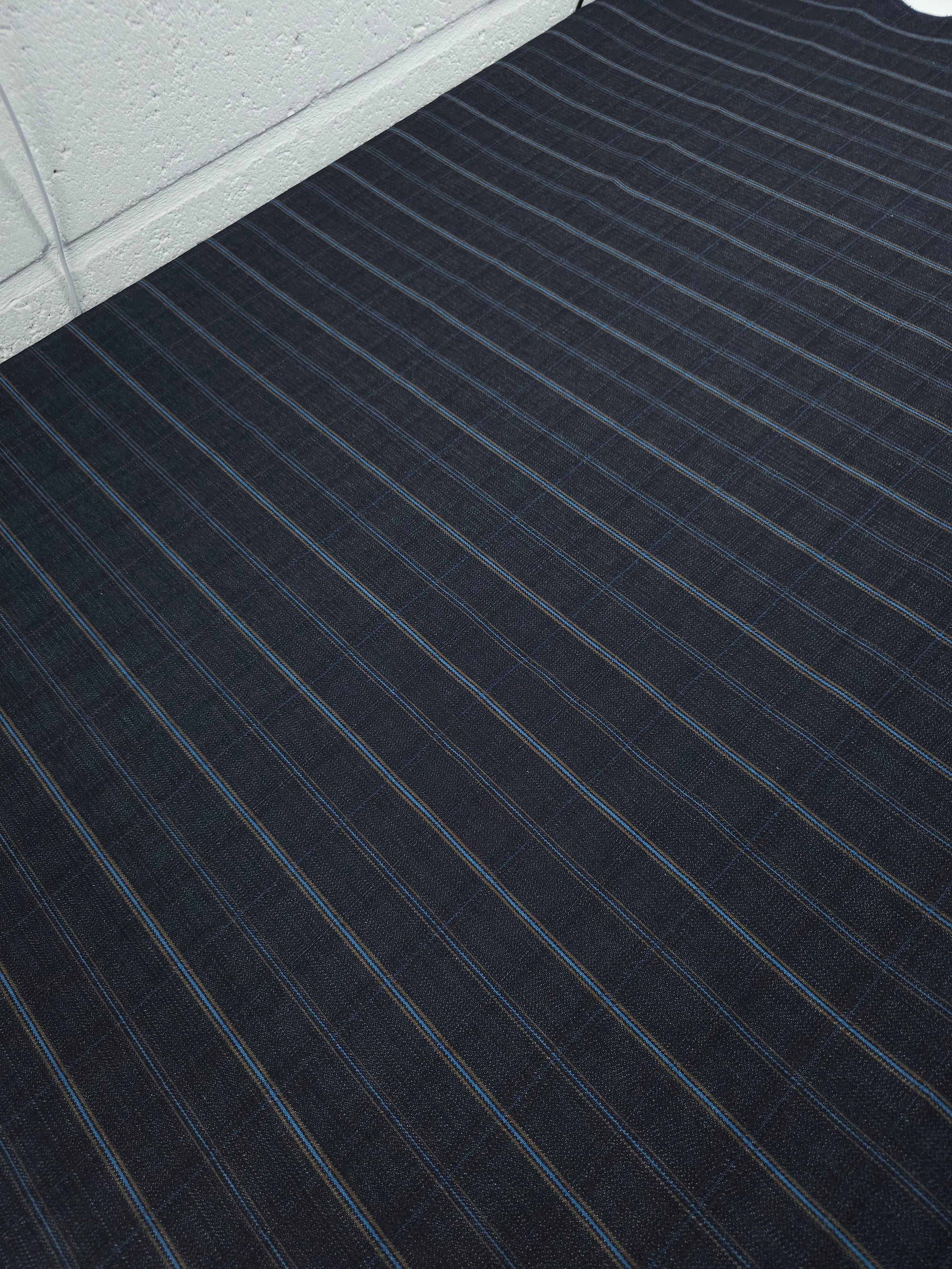 Dark Navy/Blue Retro Square Check Denim