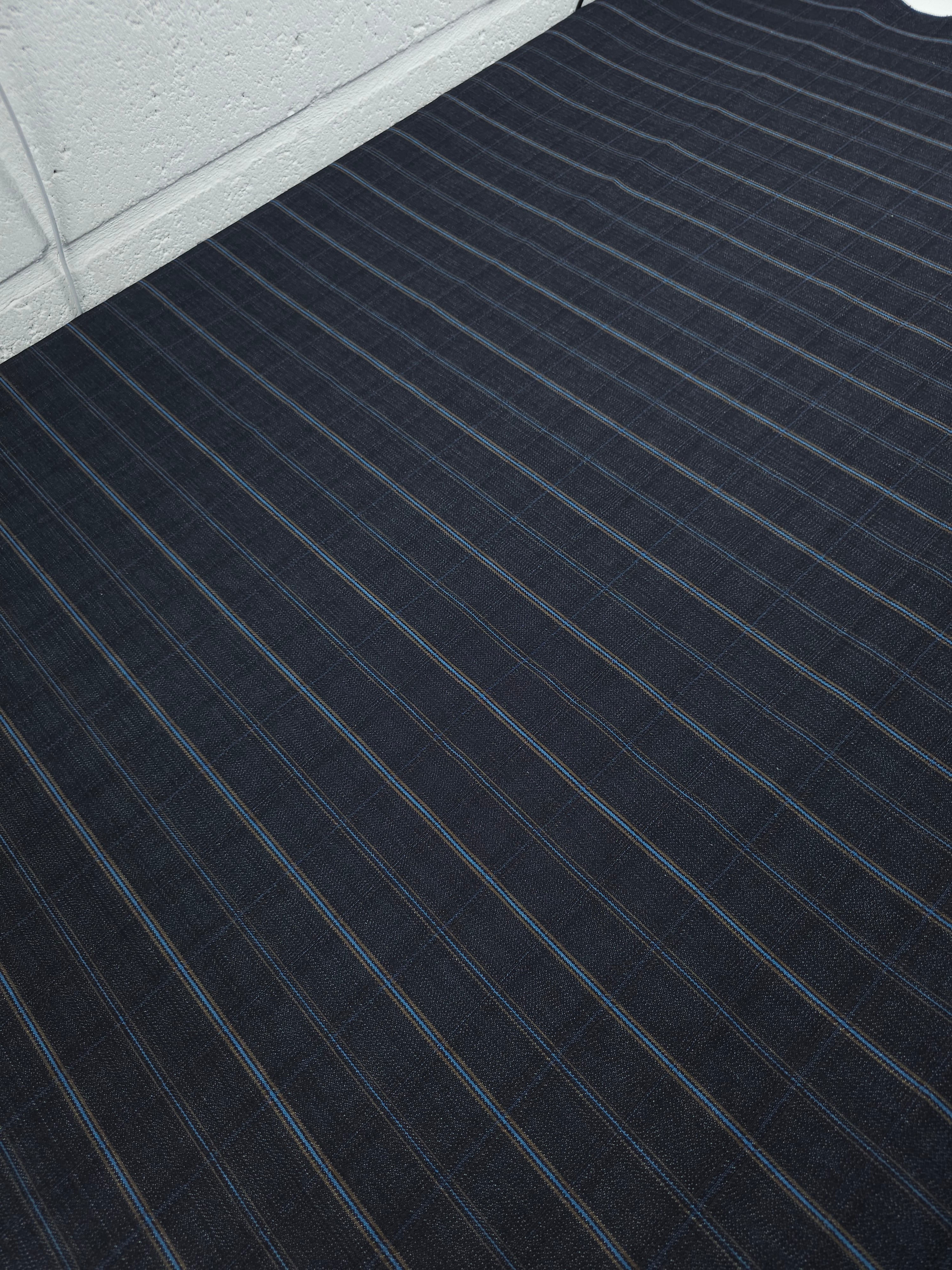 Dark Navy/Blue Retro Square Check Denim