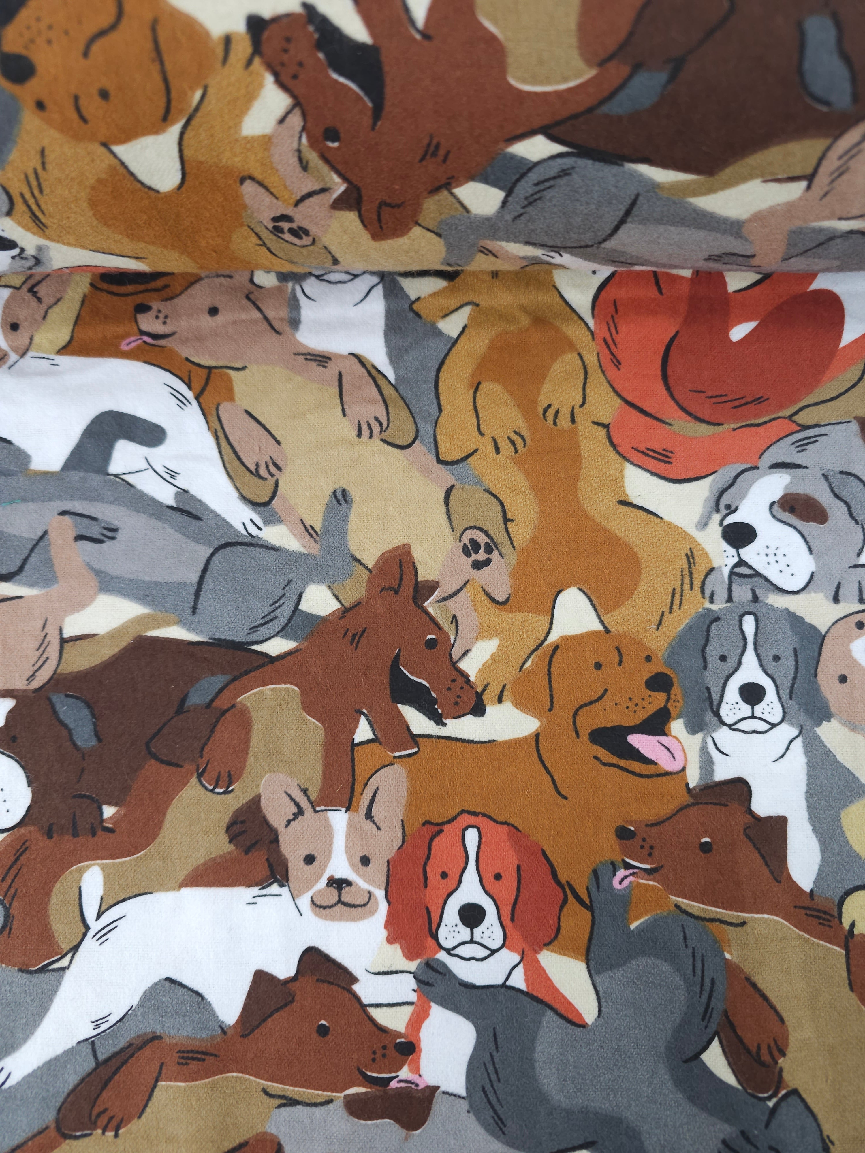 Dog Party Lightweight Flannel Cotton