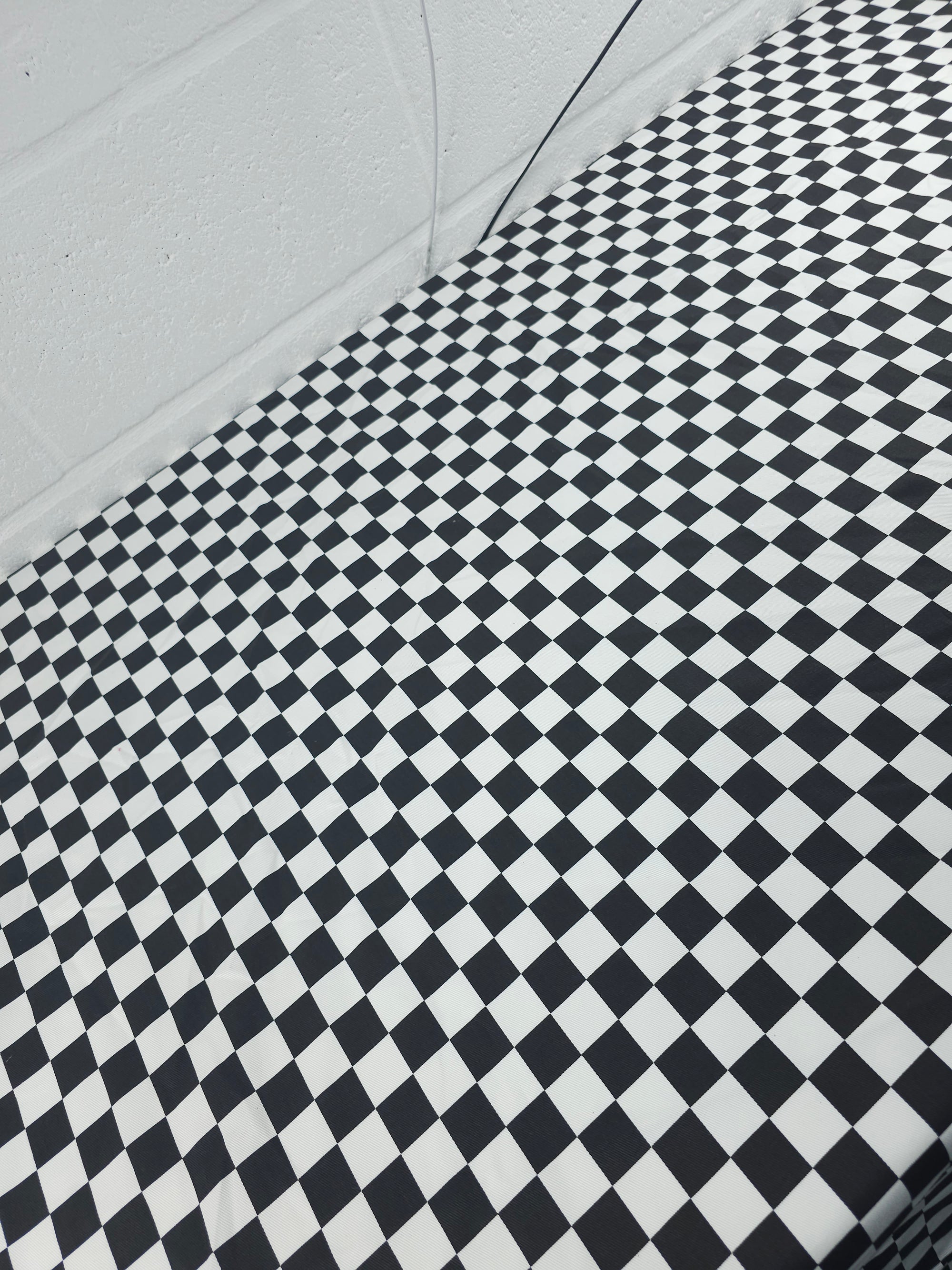 Black/White Checkerboard Denim