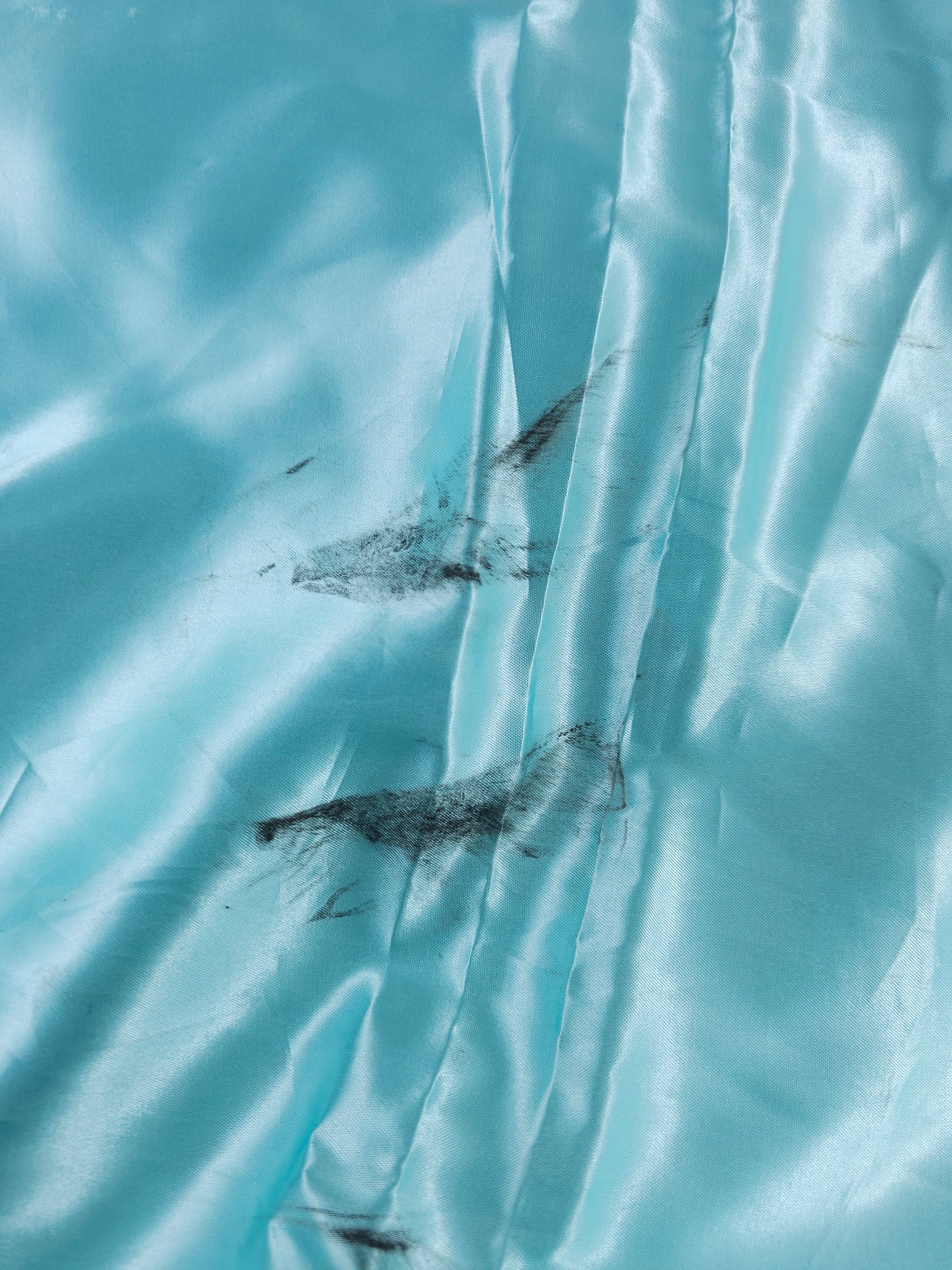 Light Blue Satin (Defect - Black Marks) - 2.1m Piece