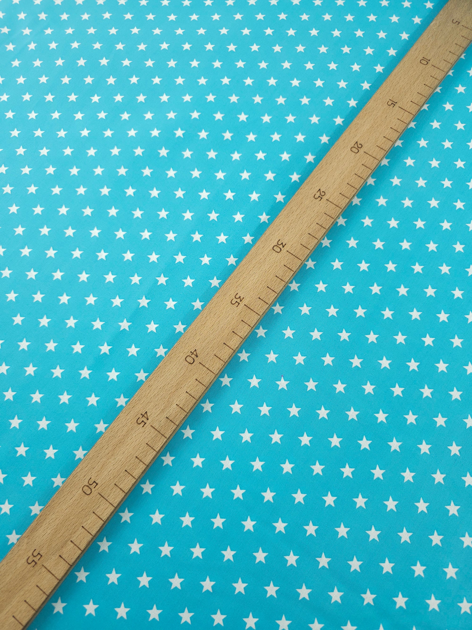 Light Blue Petit Stars 100% Cotton 60"