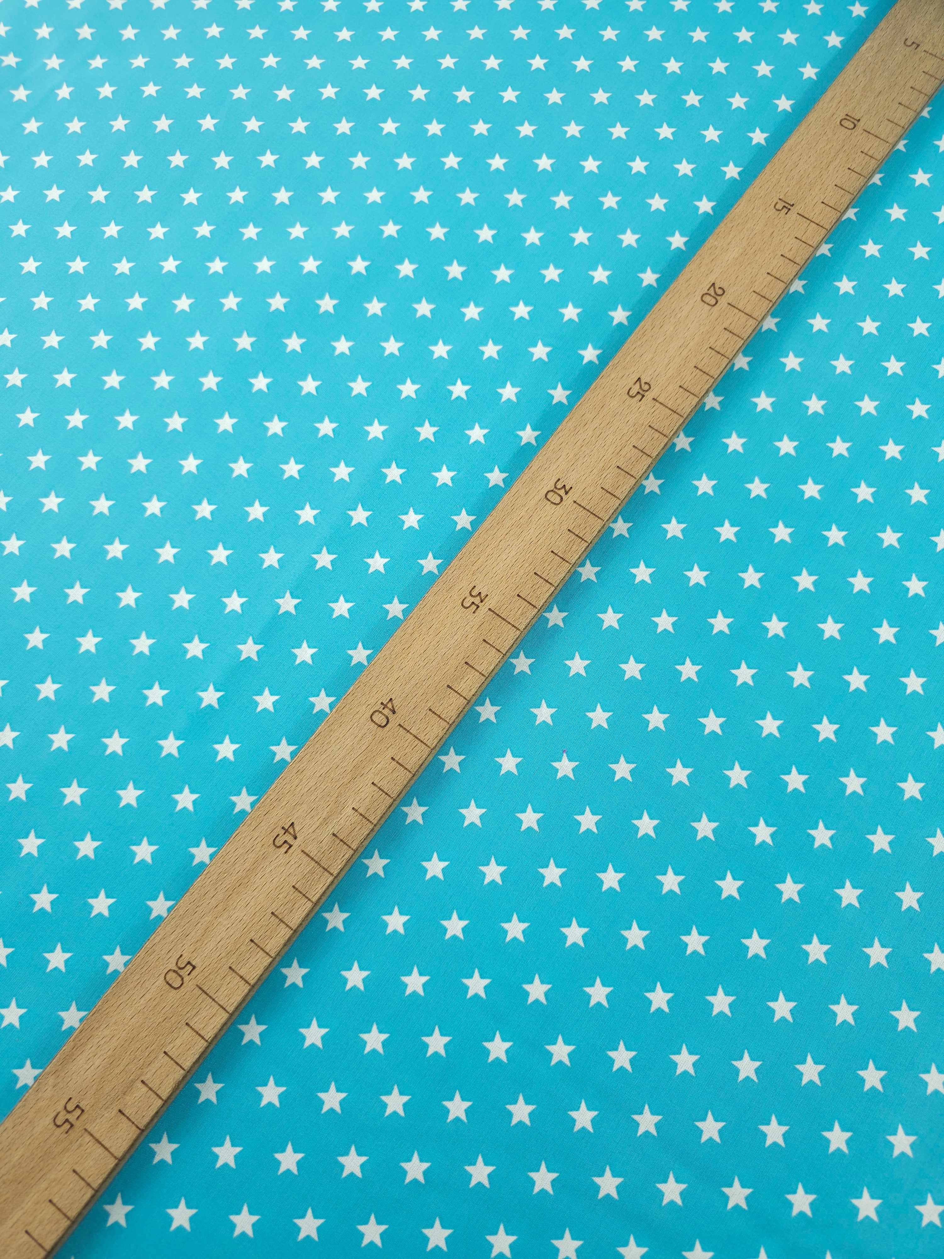 Light Blue Petit Stars 100% Cotton 60"