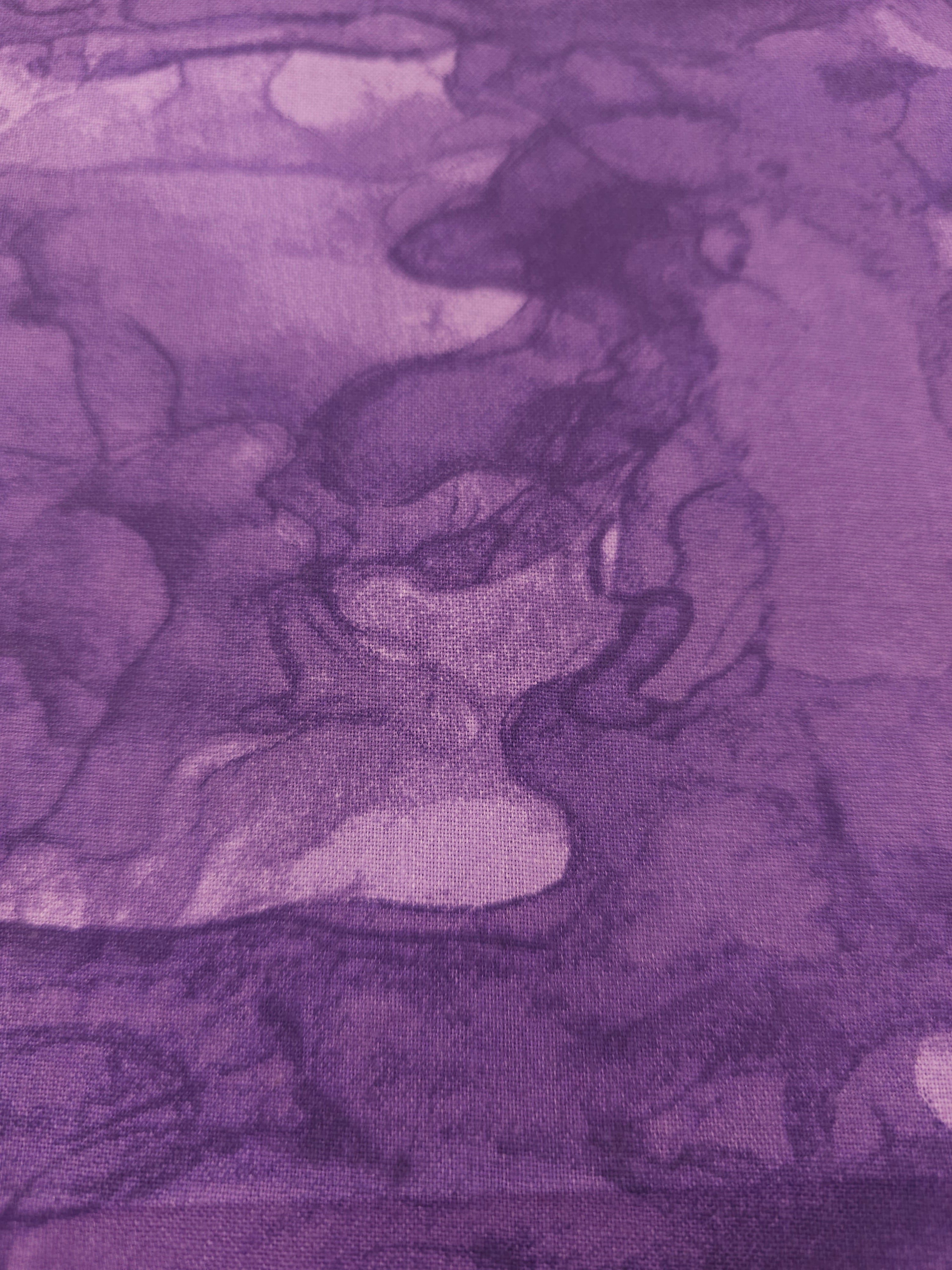 Purple bubbly tie dye Cotton- 1.1m piece