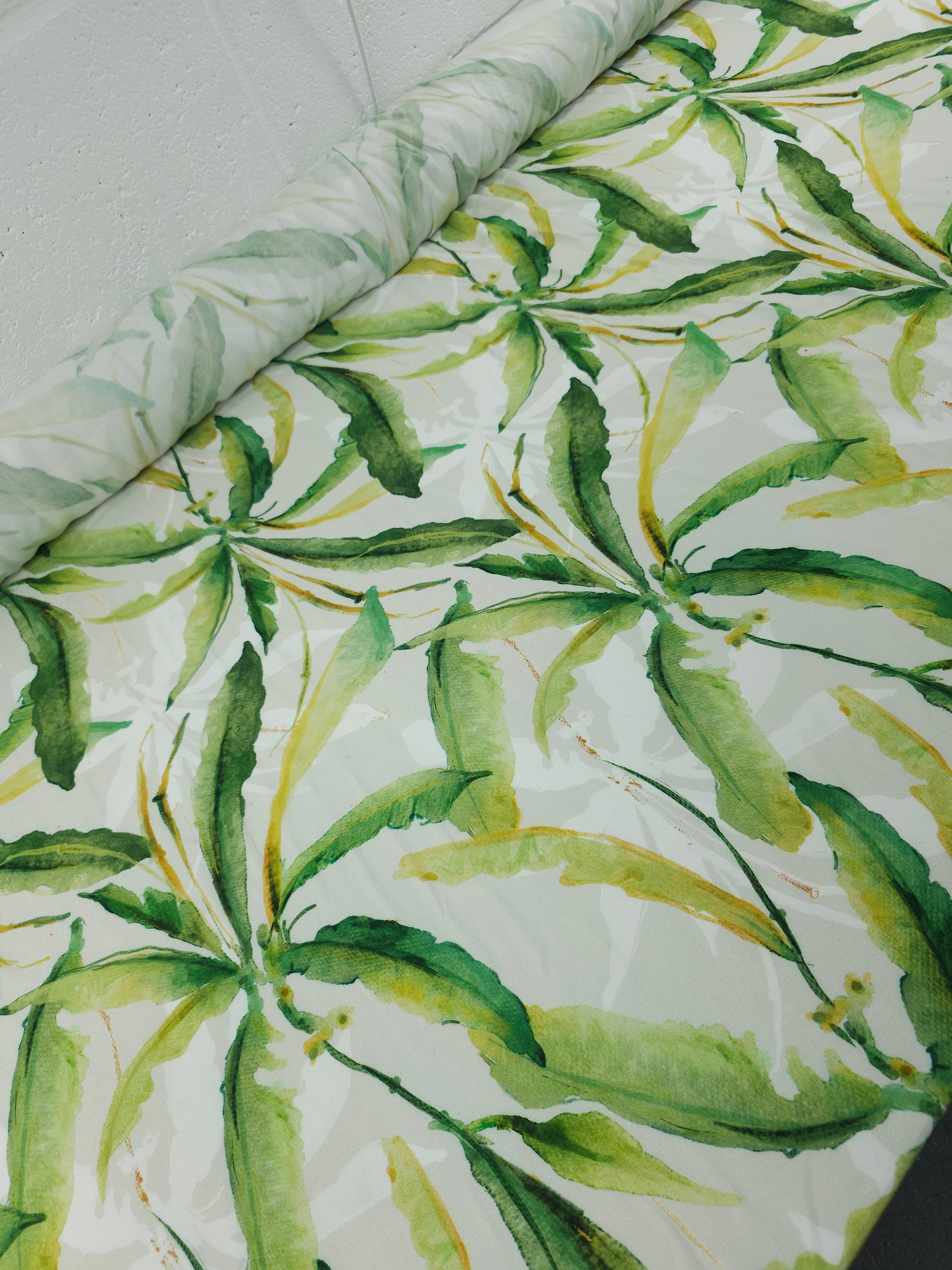 Green Large Palm Viscose Challis