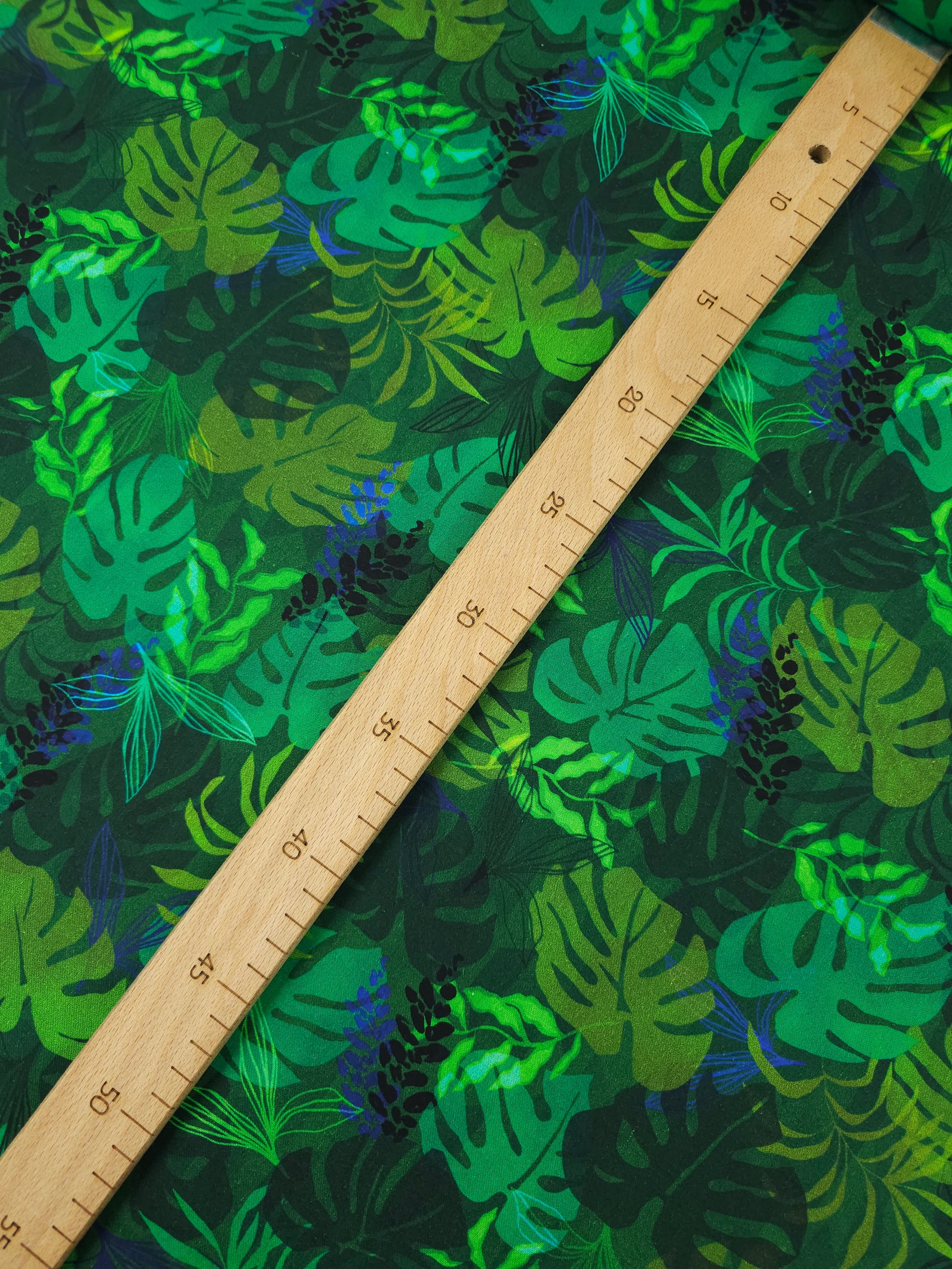 Midnight Jungle Palm Leaf 100% Cotton 104" - Robert Kaufman *EXTRA WIDE*