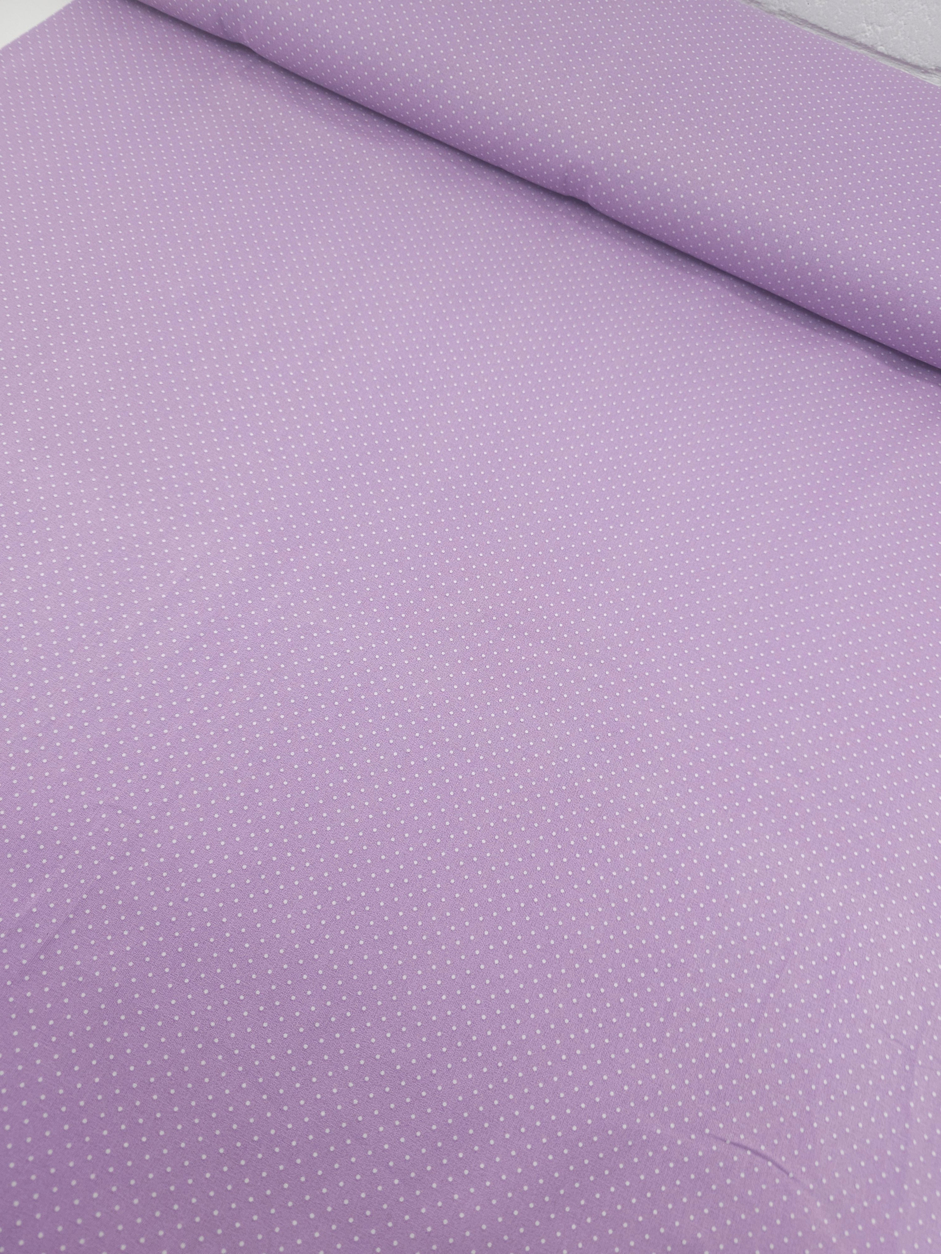 Light Purple Micro Polka Lightweight Cotton 60"