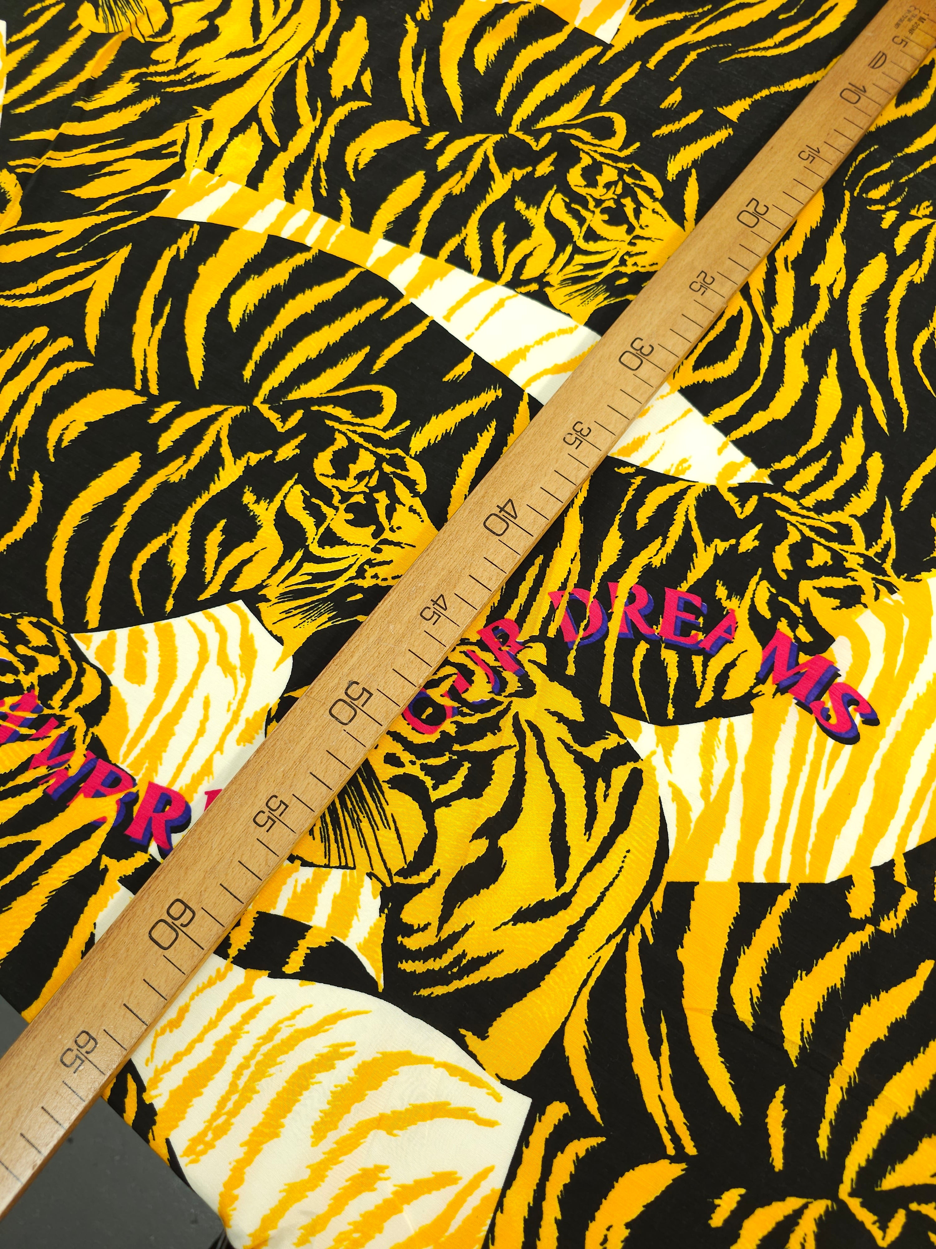 Be Fearless Abstract Tiger Stripe Viscose Voile