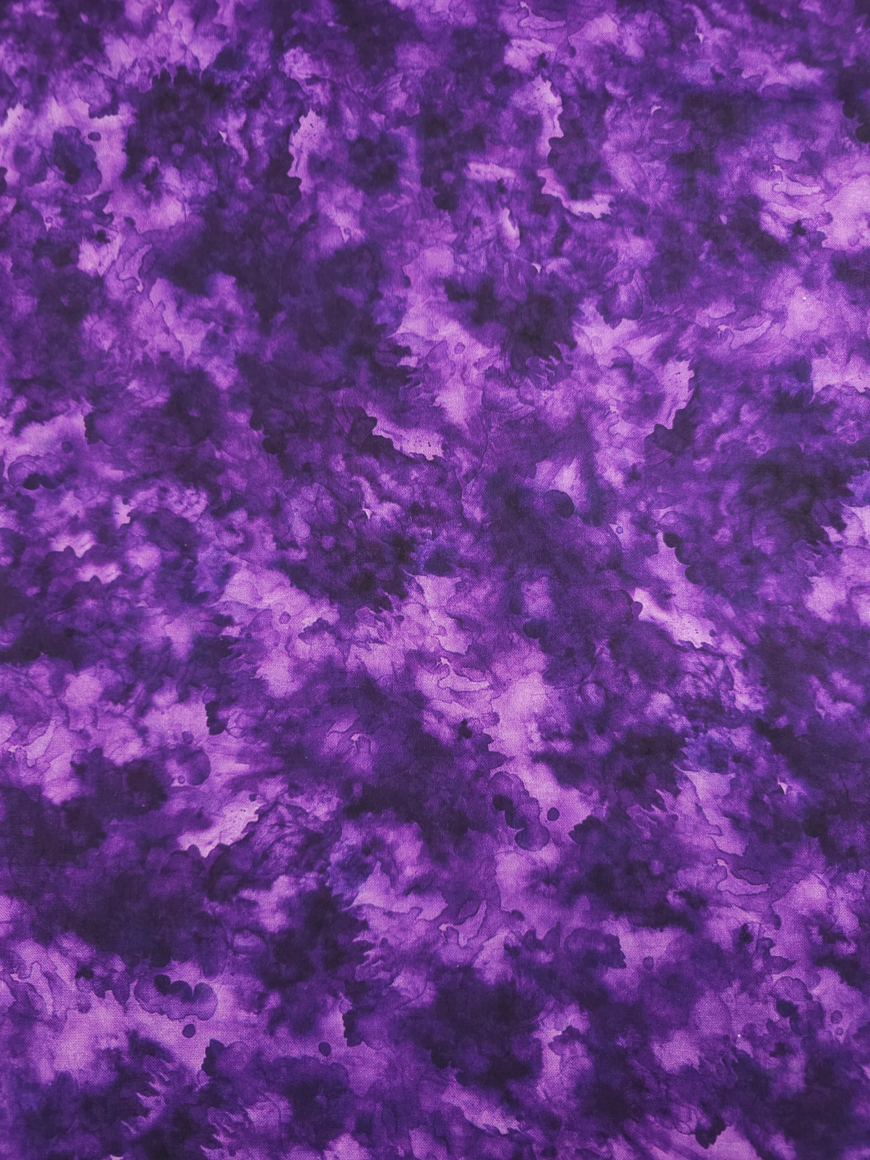 Deep Purple Iris Watercolour Smoke 100% Cotton 106" *EXTRA WIDE*