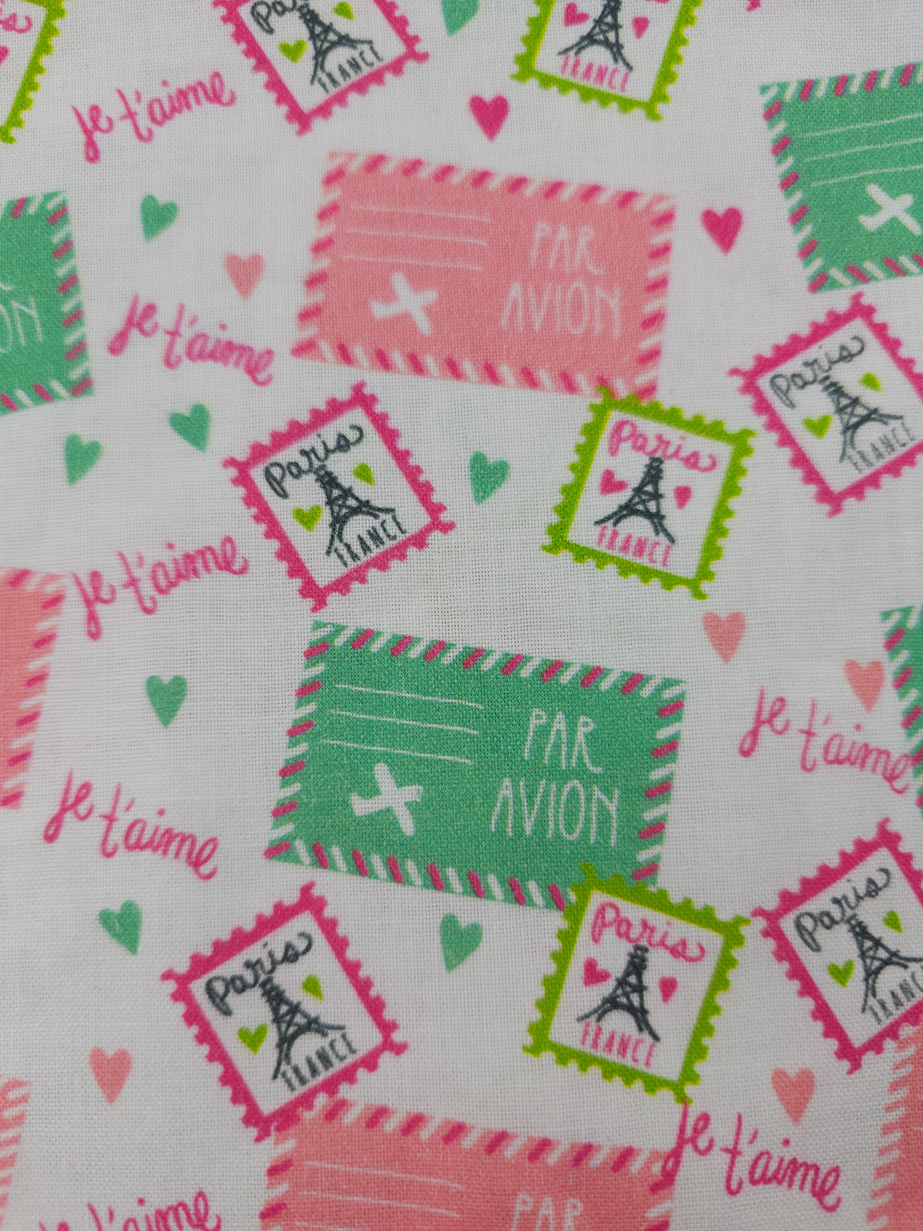 Paris stamps Cotton- 0.7m piece