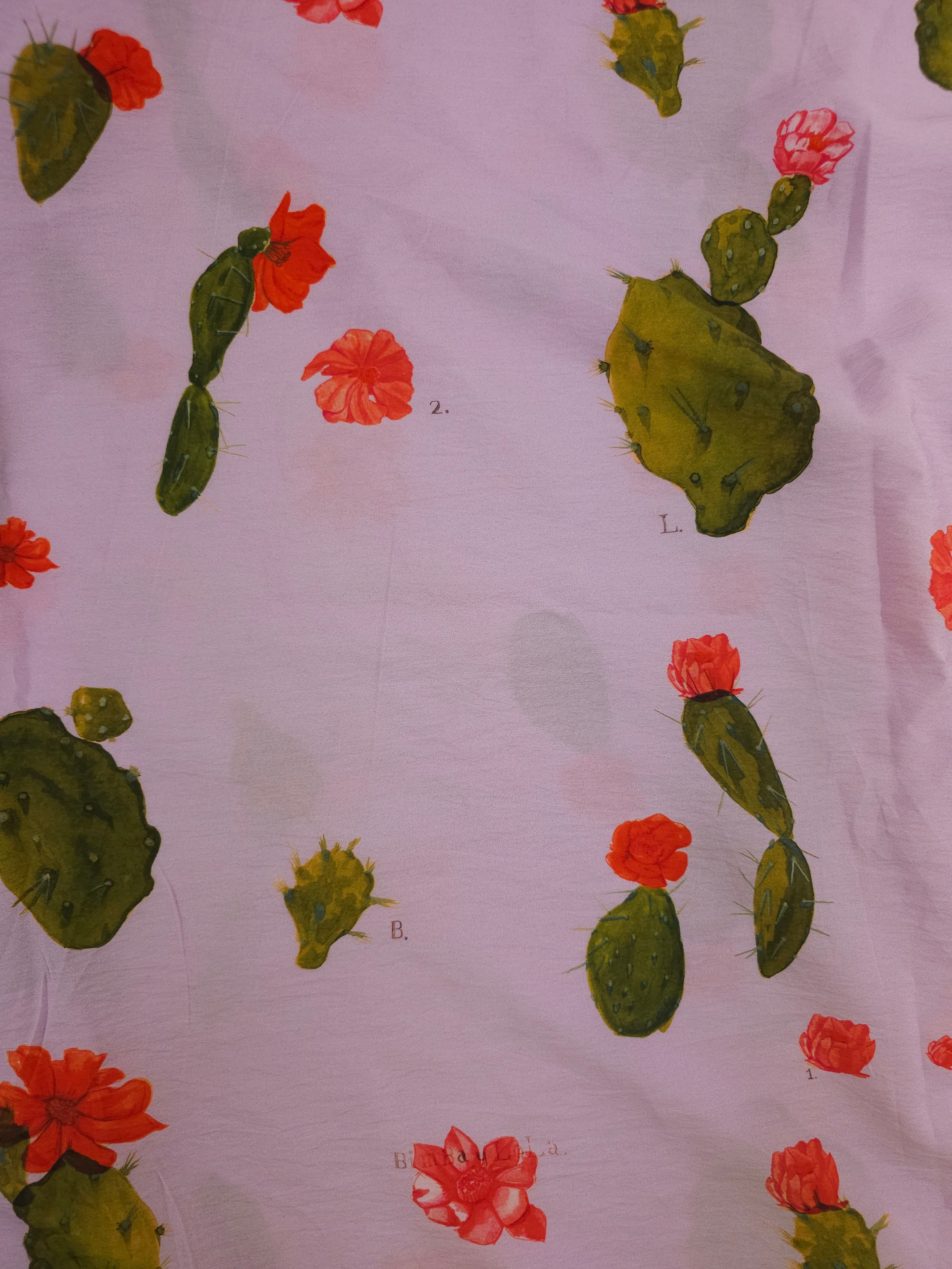 Lilac Floral Cactus Modal - 2.6m piece
