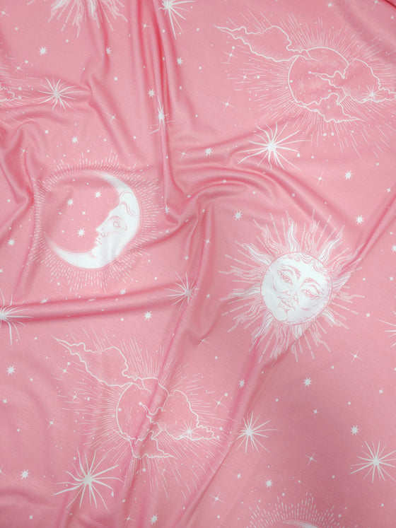 Pink Moon/Sun Viscose Jersey