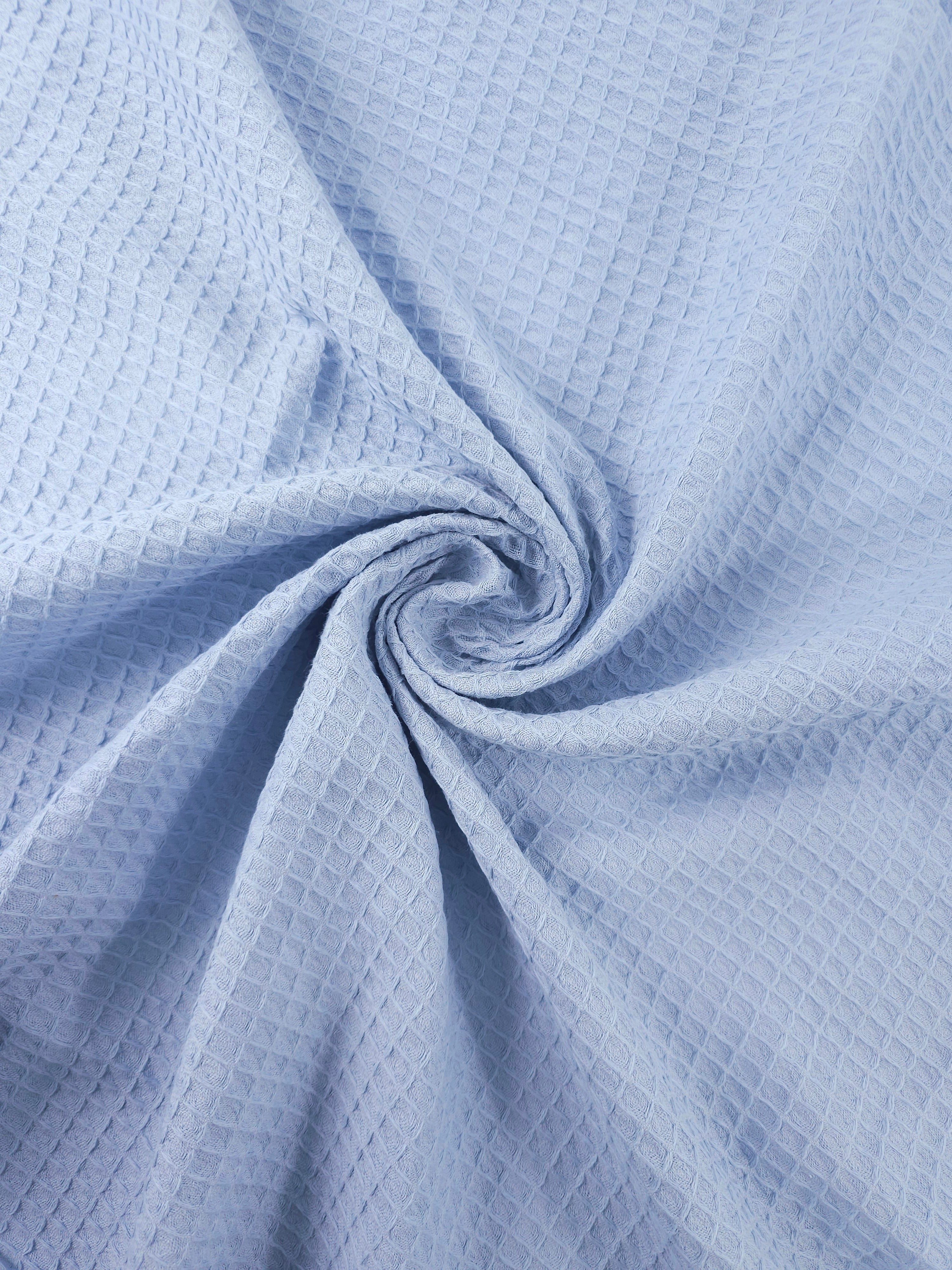 Baby Blue Waffle Cotton *EXTRA WIDE*
