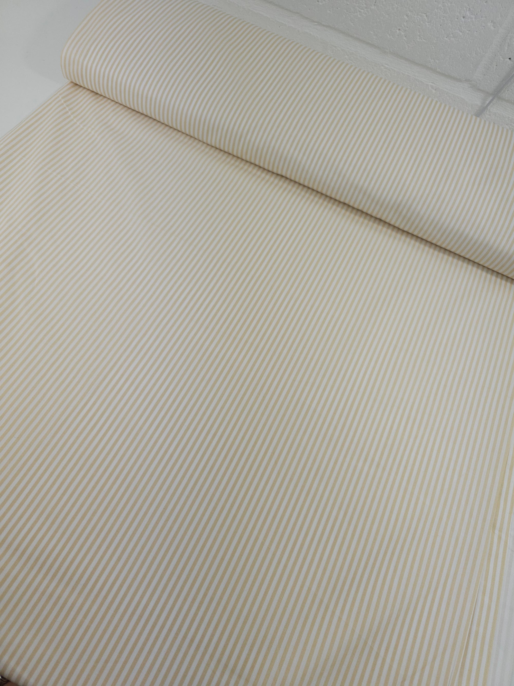 Warm Cream Stripe 100% Cotton 103" *EXTRA WIDE*
