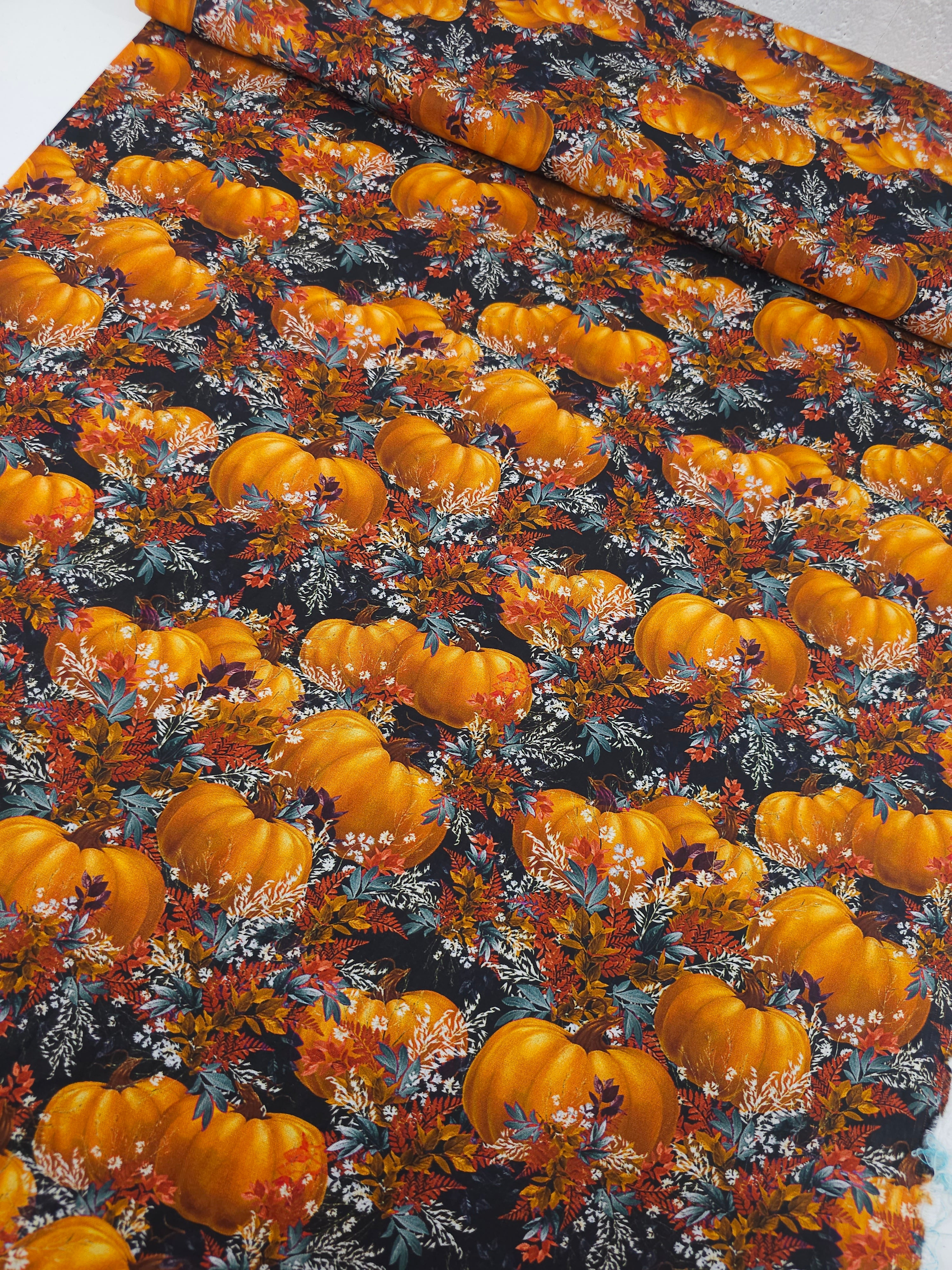 Fall Leaves Pumpkin Patch 100% Cotton - Joann