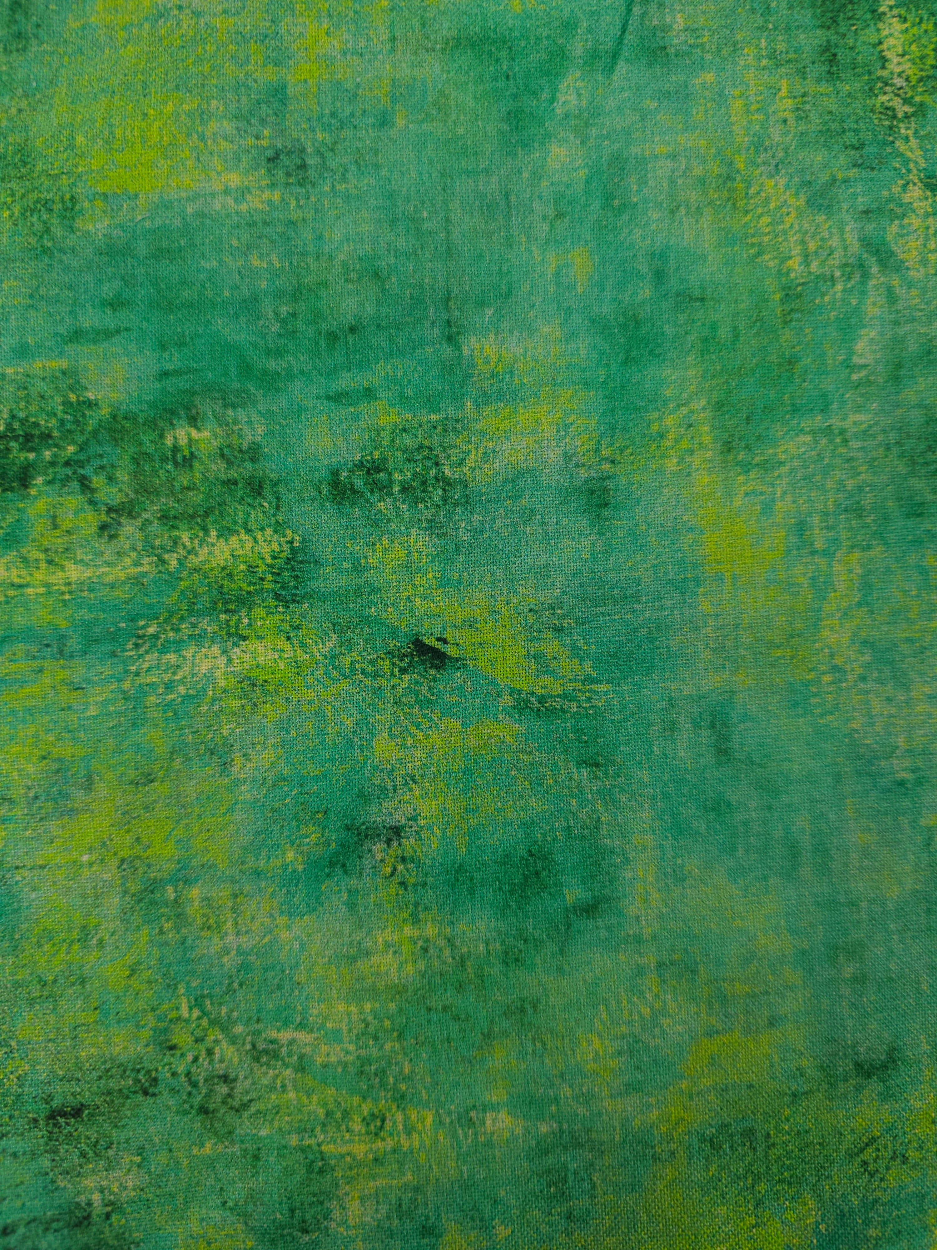 Green Abstract Static 100% Cotton