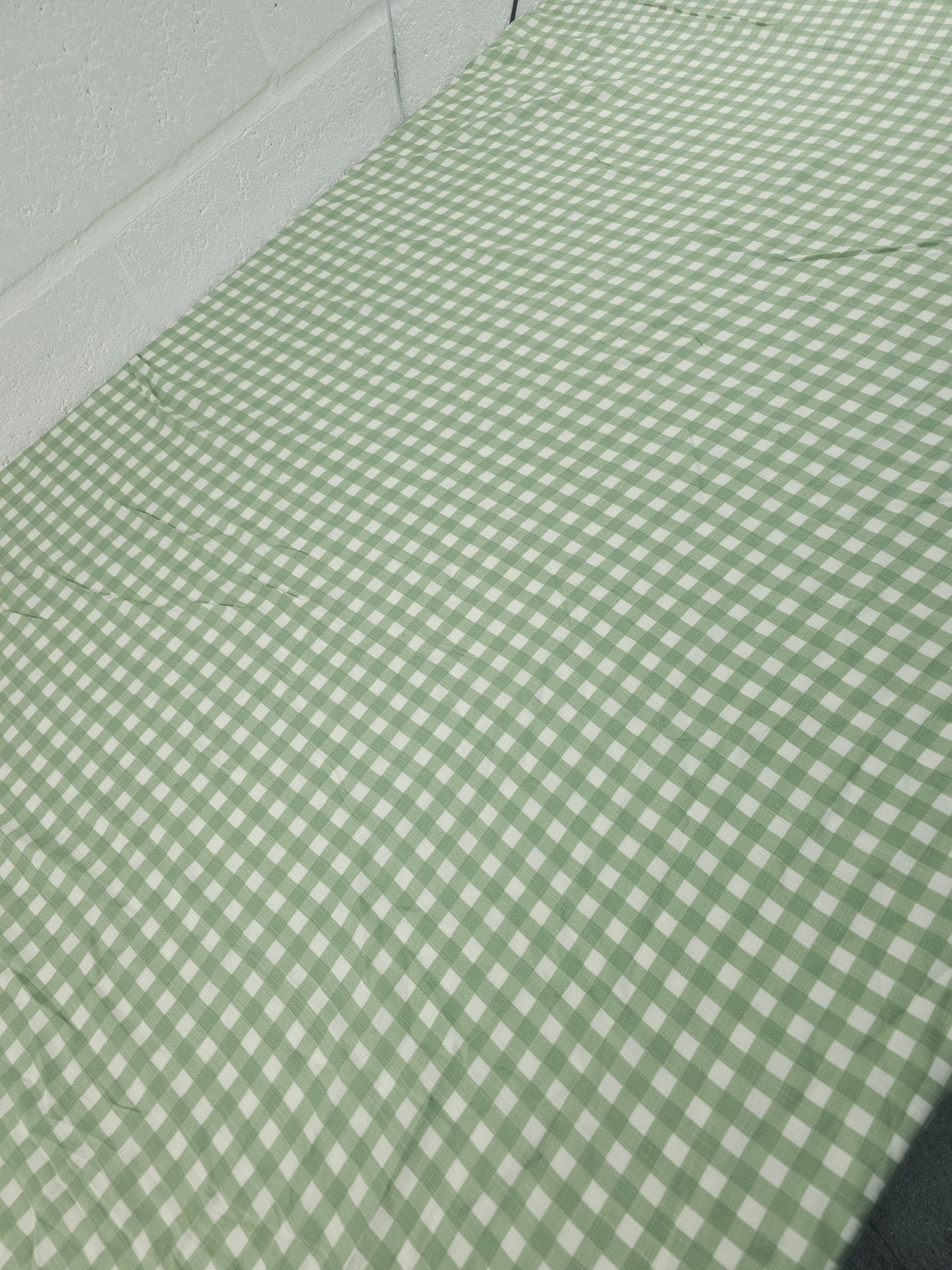 Sage Gingham Viscose