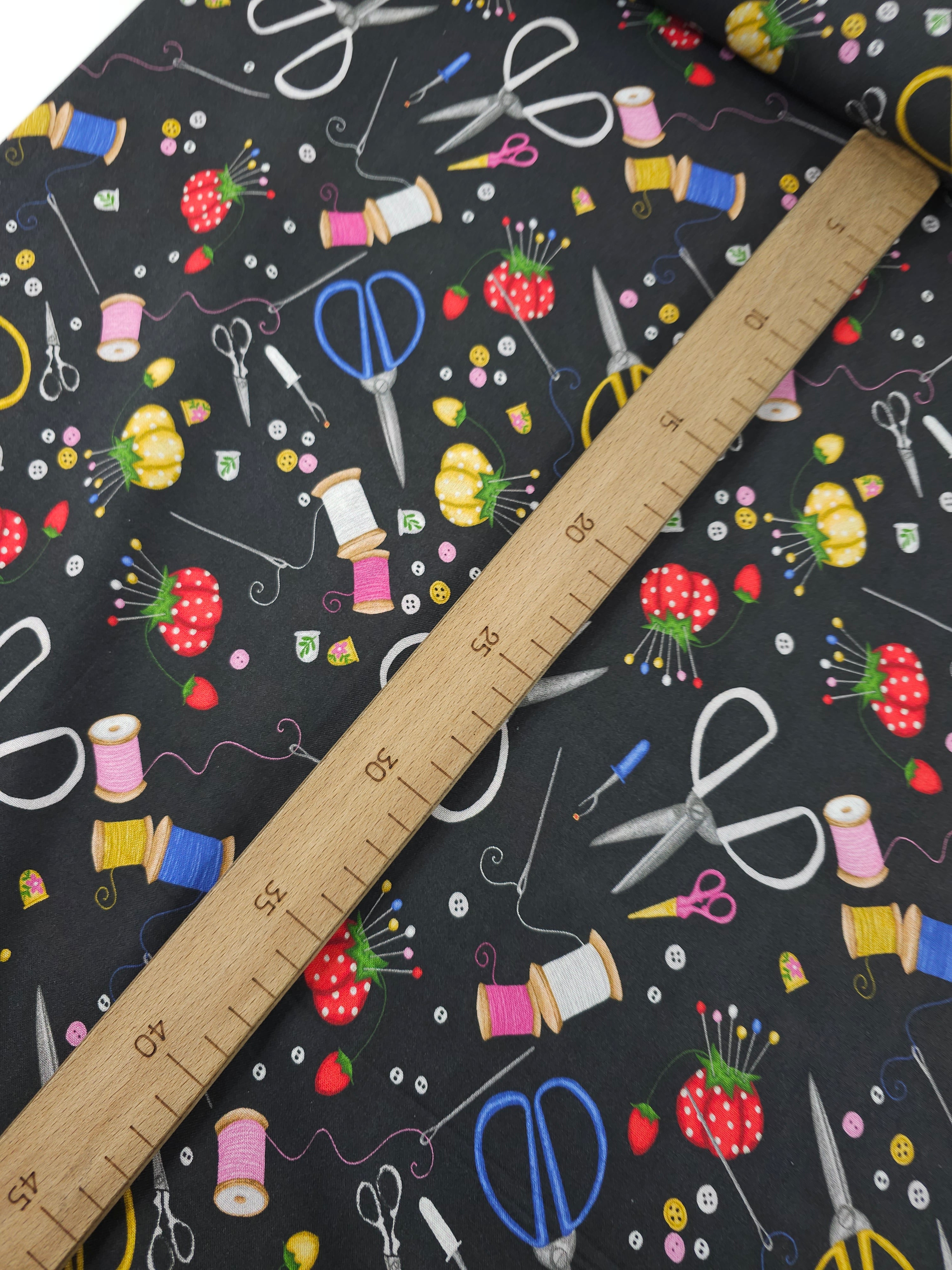 Black Sewing Kit 100% Cotton