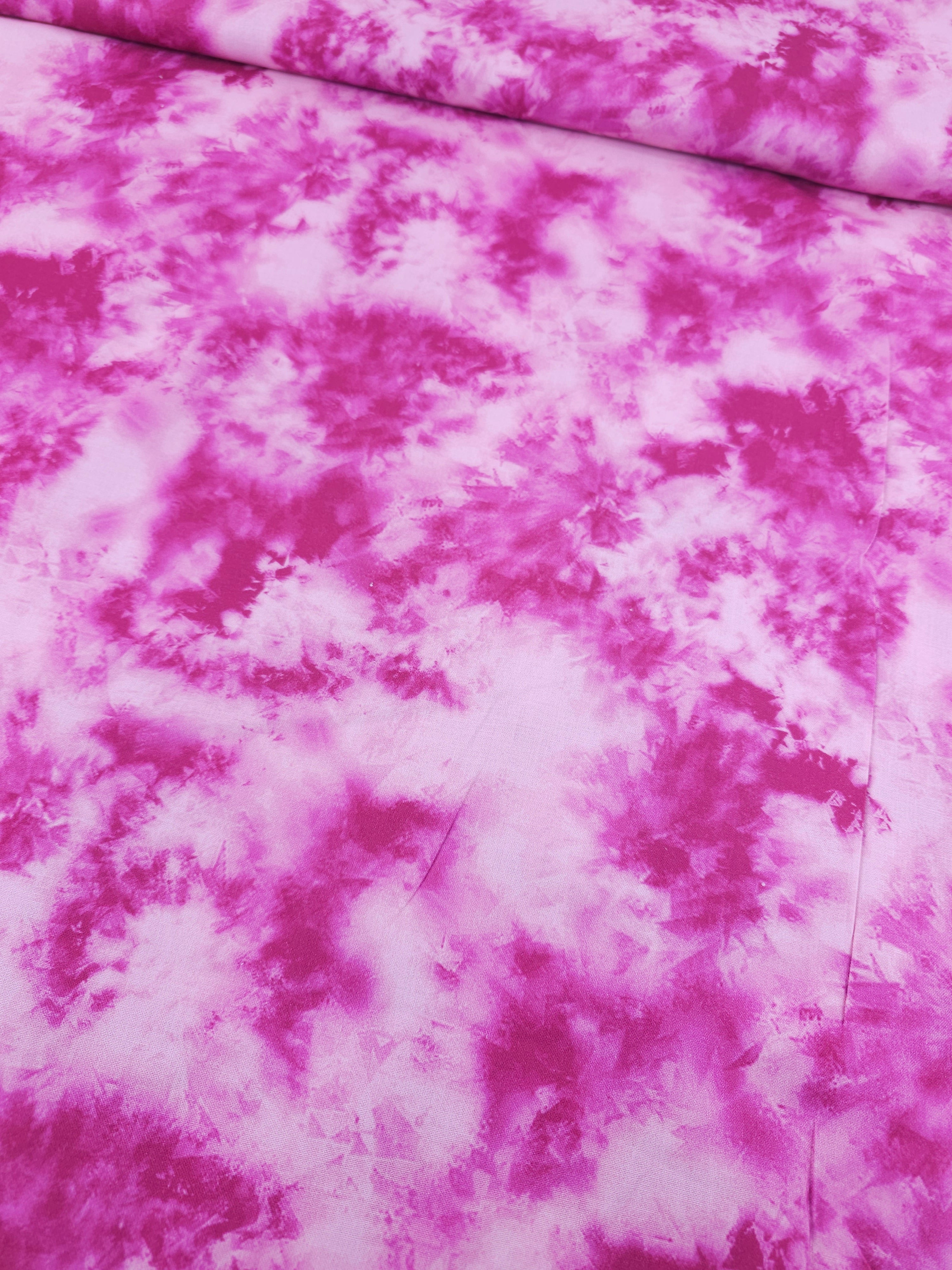 Hot Pink Smokey Marble 100% Cotton