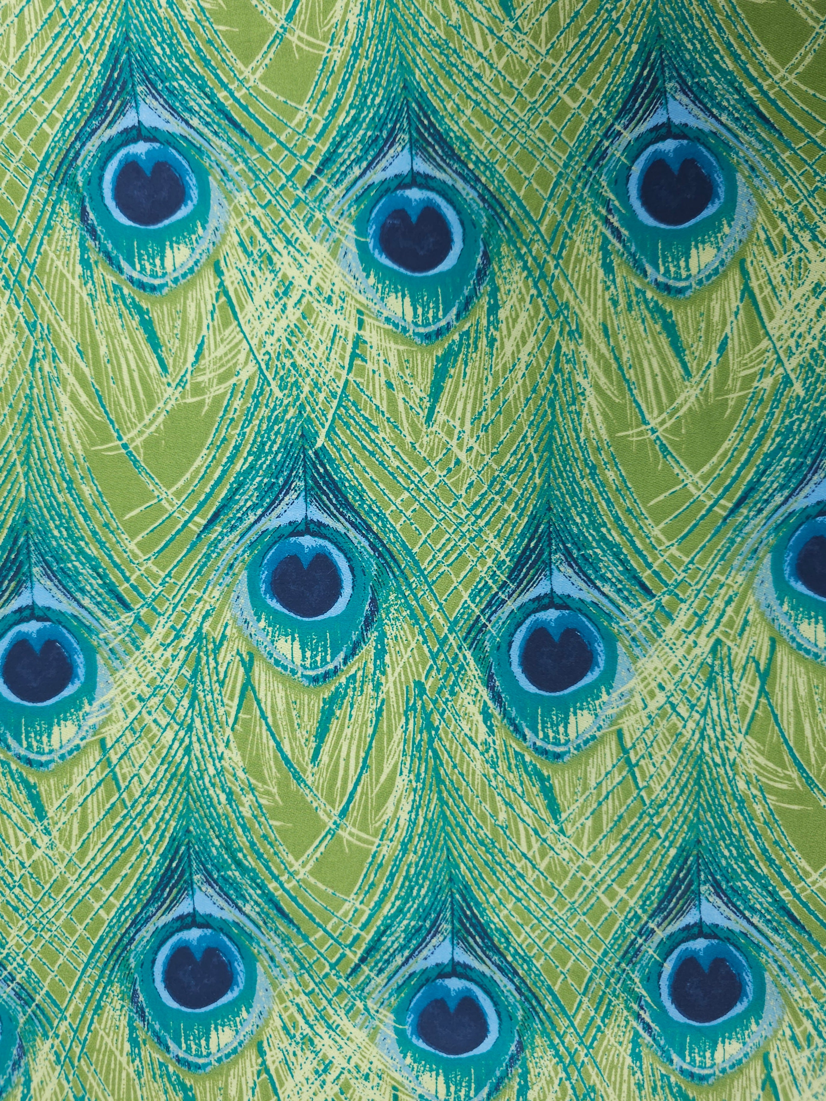 Peacock Feathers 100% Cotton 103" *EXTRA WIDE*
