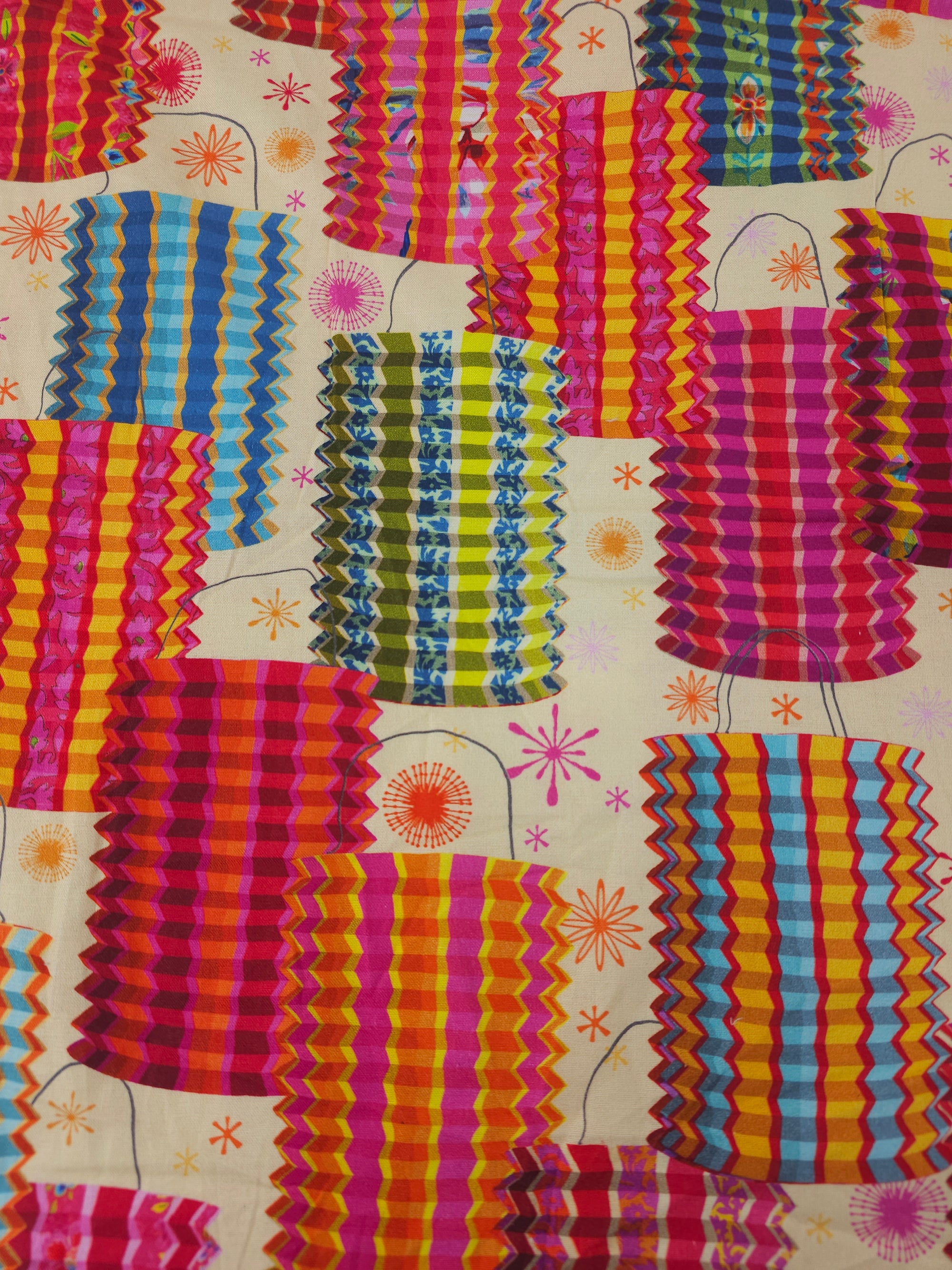 Paper ZigZag Lantern Festival 100% Cotton - Odile Bailloeul