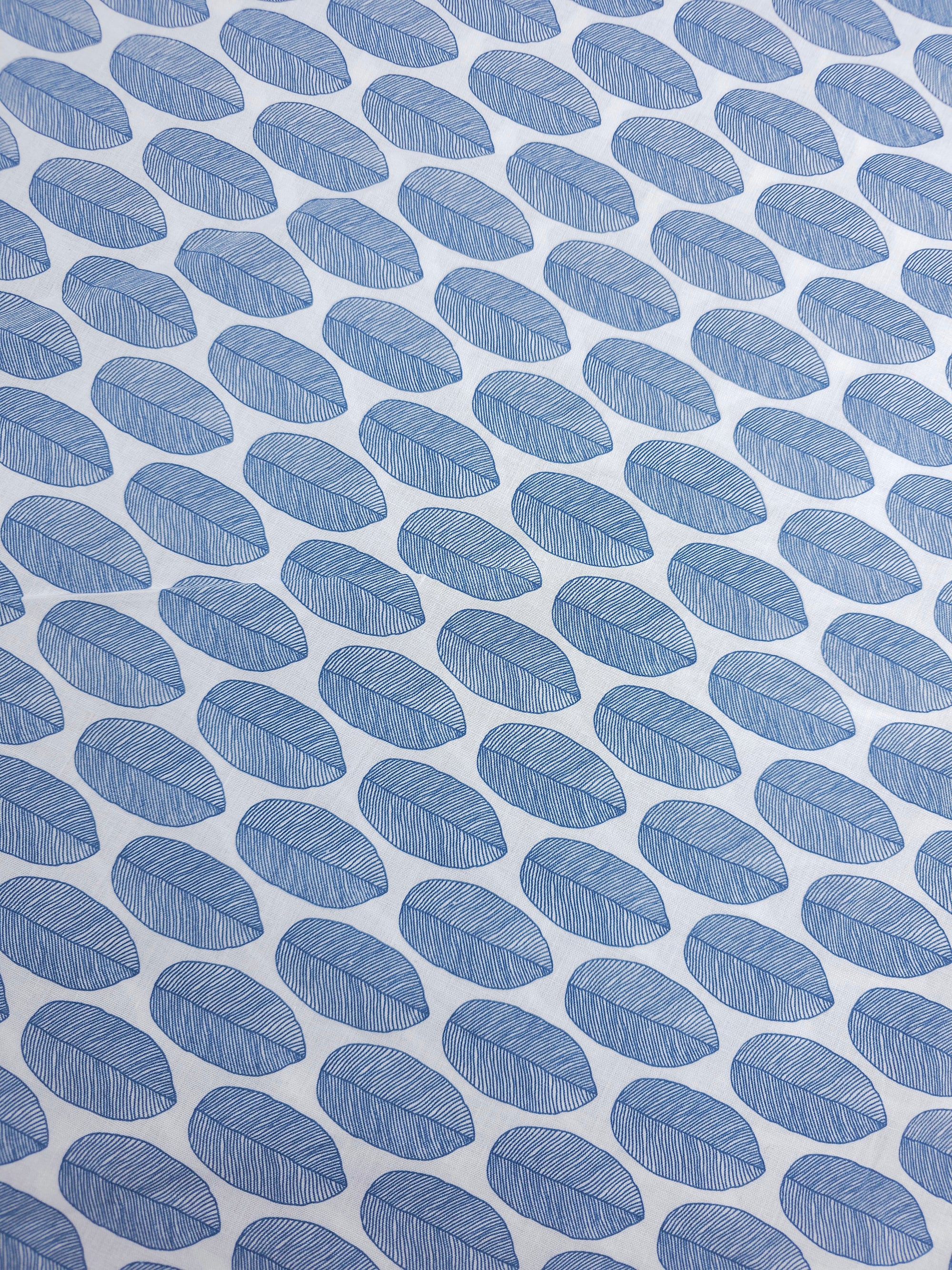 Powder Blue Leaf 100% Cotton 86" *EXTRA WIDE*